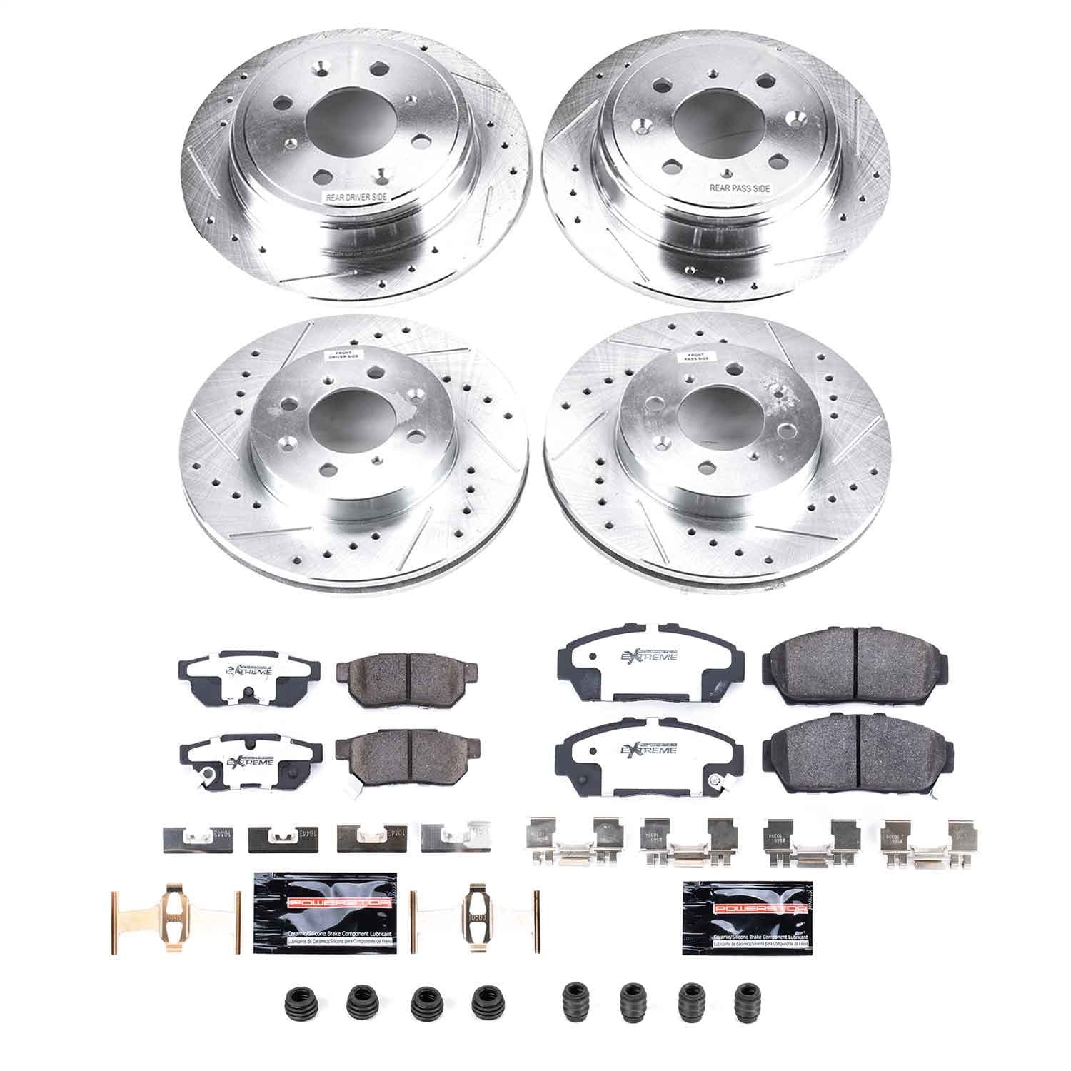 Power Stop - K693-26 - Front and Rear - Disc Brake Pad and Rotor Kit image 1