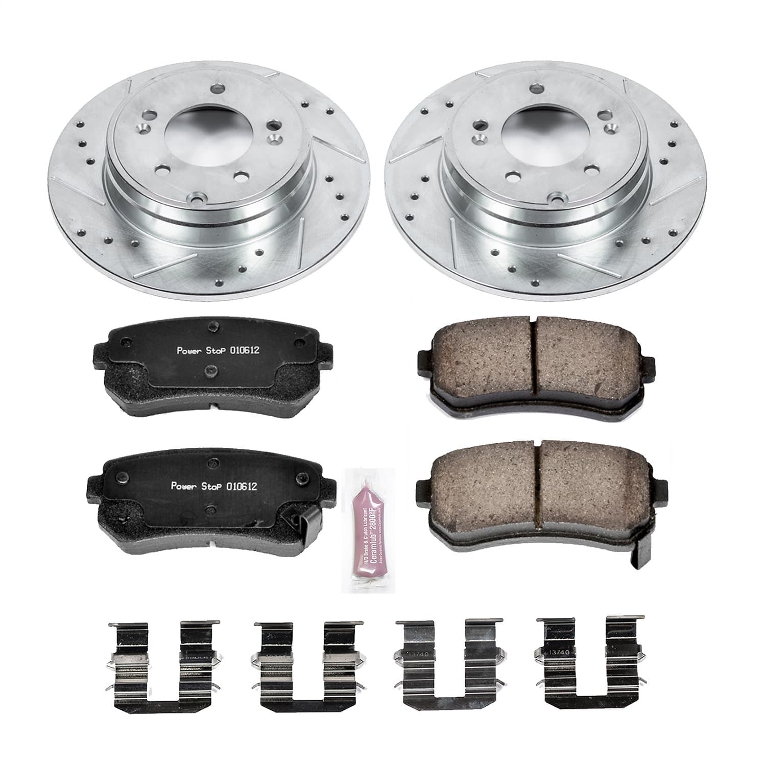 Power Stop - K6936 - Rear - Disc Brake Pad and Rotor Kit image 1