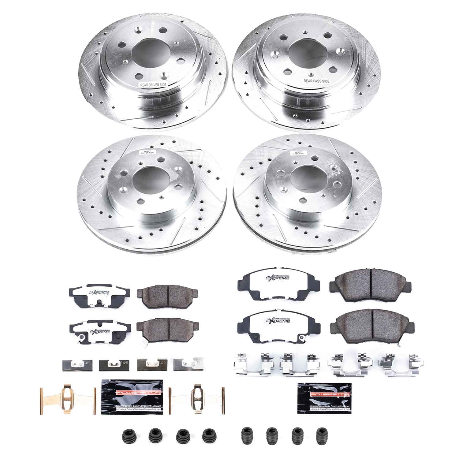 Power Stop - K695-26 - Front and Rear - Disc Brake Pad and Rotor Kit image 1
