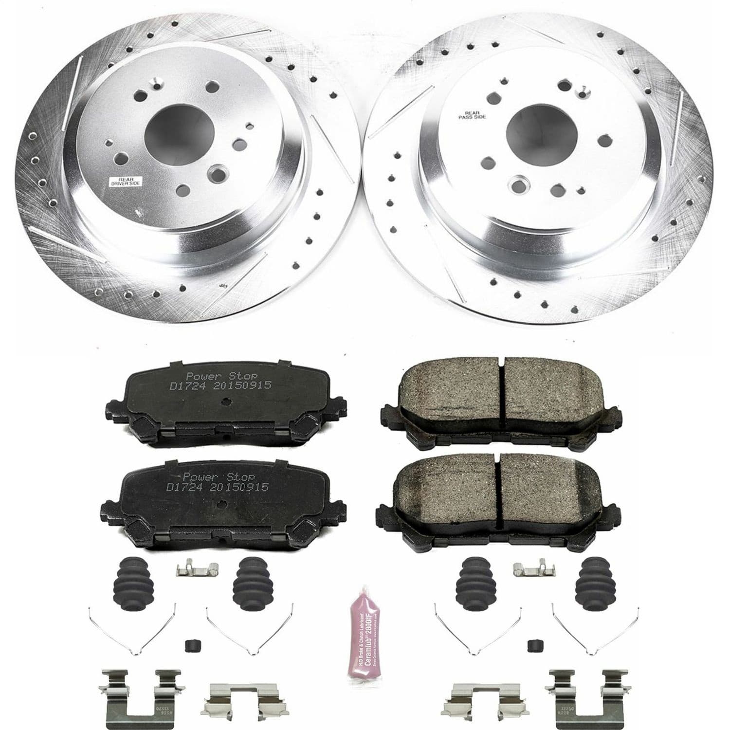 Power Stop - K6953 - Rear - Disc Brake Pad and Rotor Kit image 1