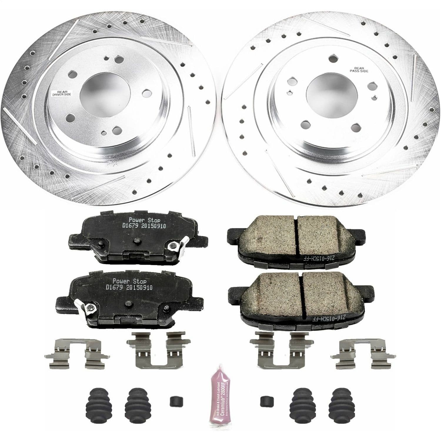 Power Stop - K6976 - Rear - Disc Brake Pad and Rotor Kit image 1