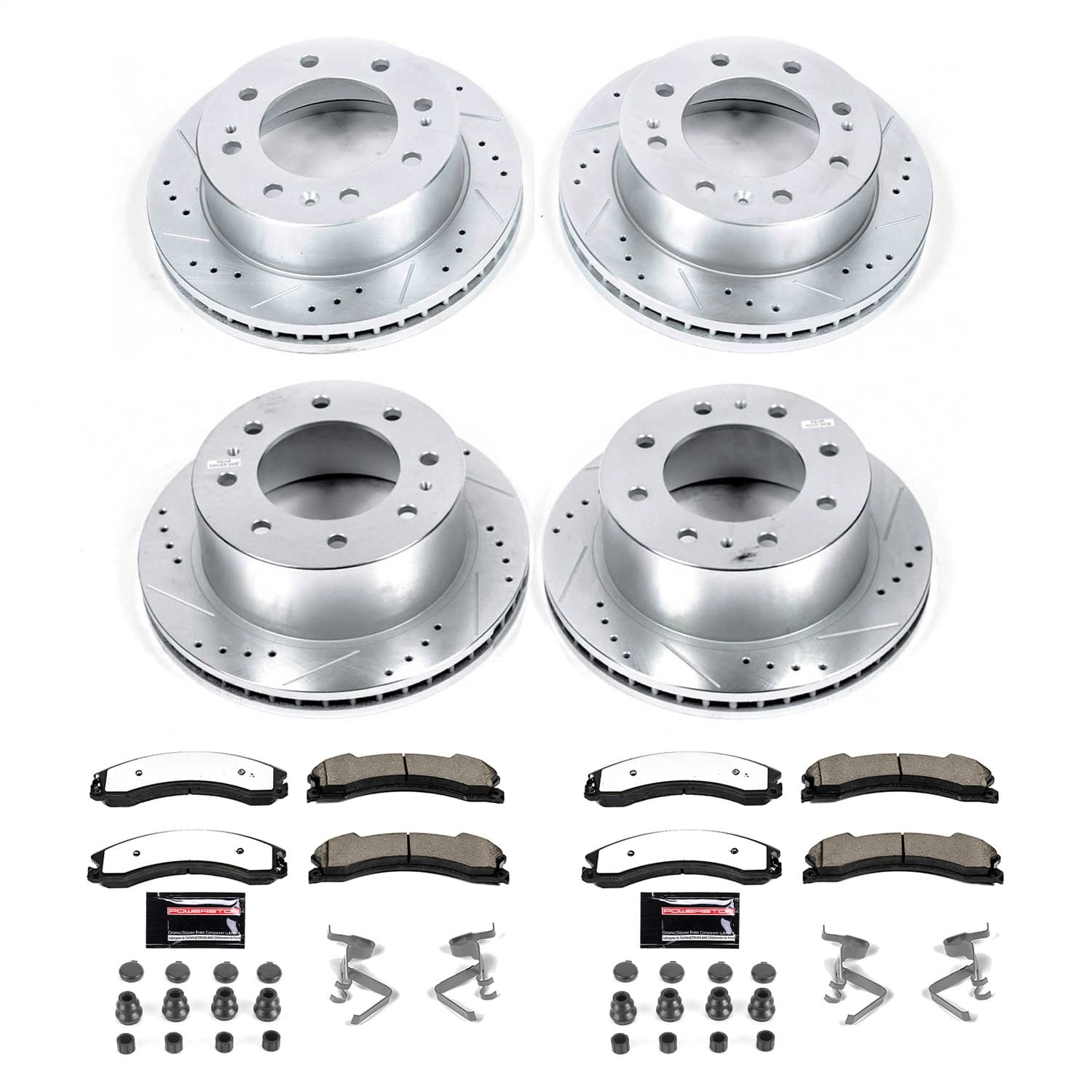 Power Stop - K6992-36 - Front and Rear - Disc Brake Pad and Rotor Kit image 1