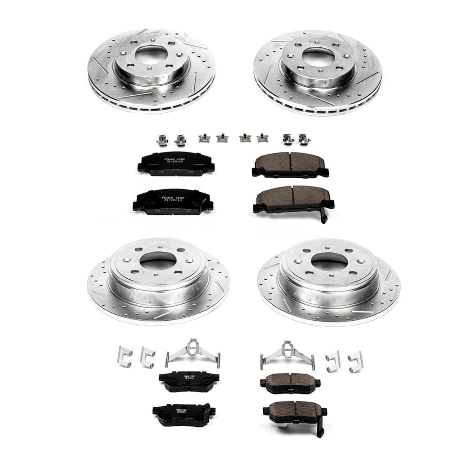 Power Stop - K700 - Front and Rear - Disc Brake Pad and Rotor Kit image 1