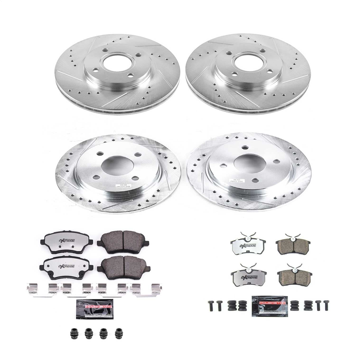 Power Stop - K7002-26 - Front and Rear - Disc Brake Pad and Rotor Kit image 1