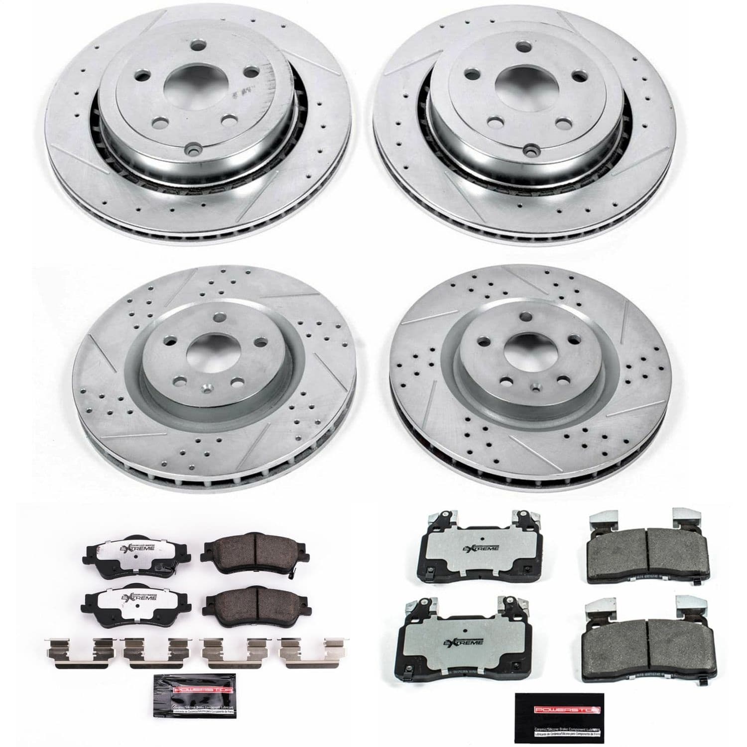 Power Stop - K7005-26 - Front and Rear - Disc Brake Pad and Rotor Kit image 1