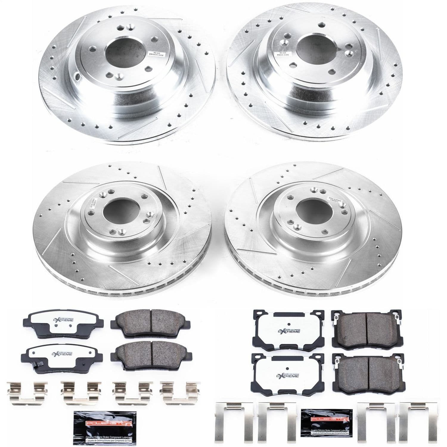 Power Stop - K7029-26 - Front and Rear - Disc Brake Pad and Rotor Kit image 1