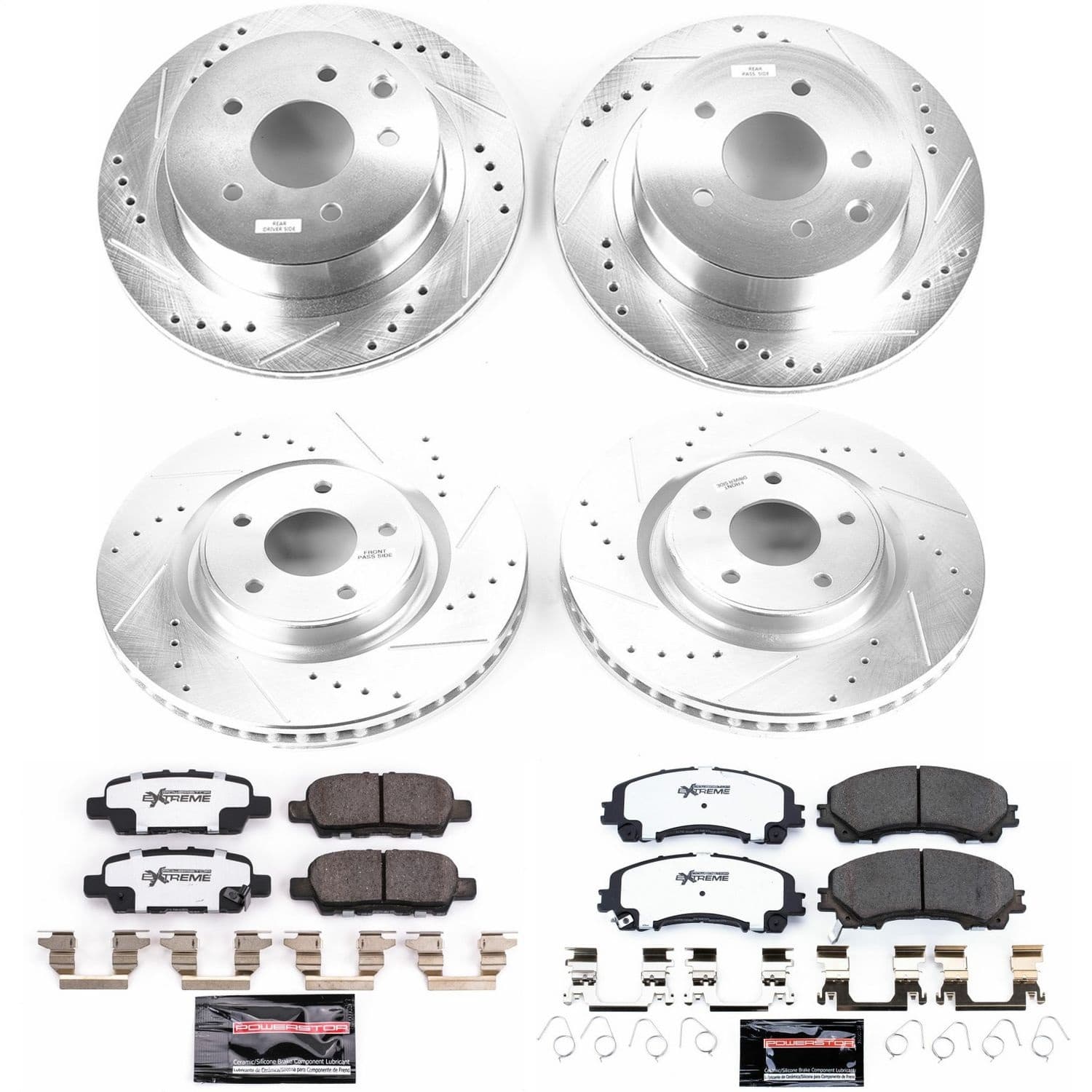 Power Stop - K7033-26 - Front and Rear - Disc Brake Pad and Rotor Kit image 1