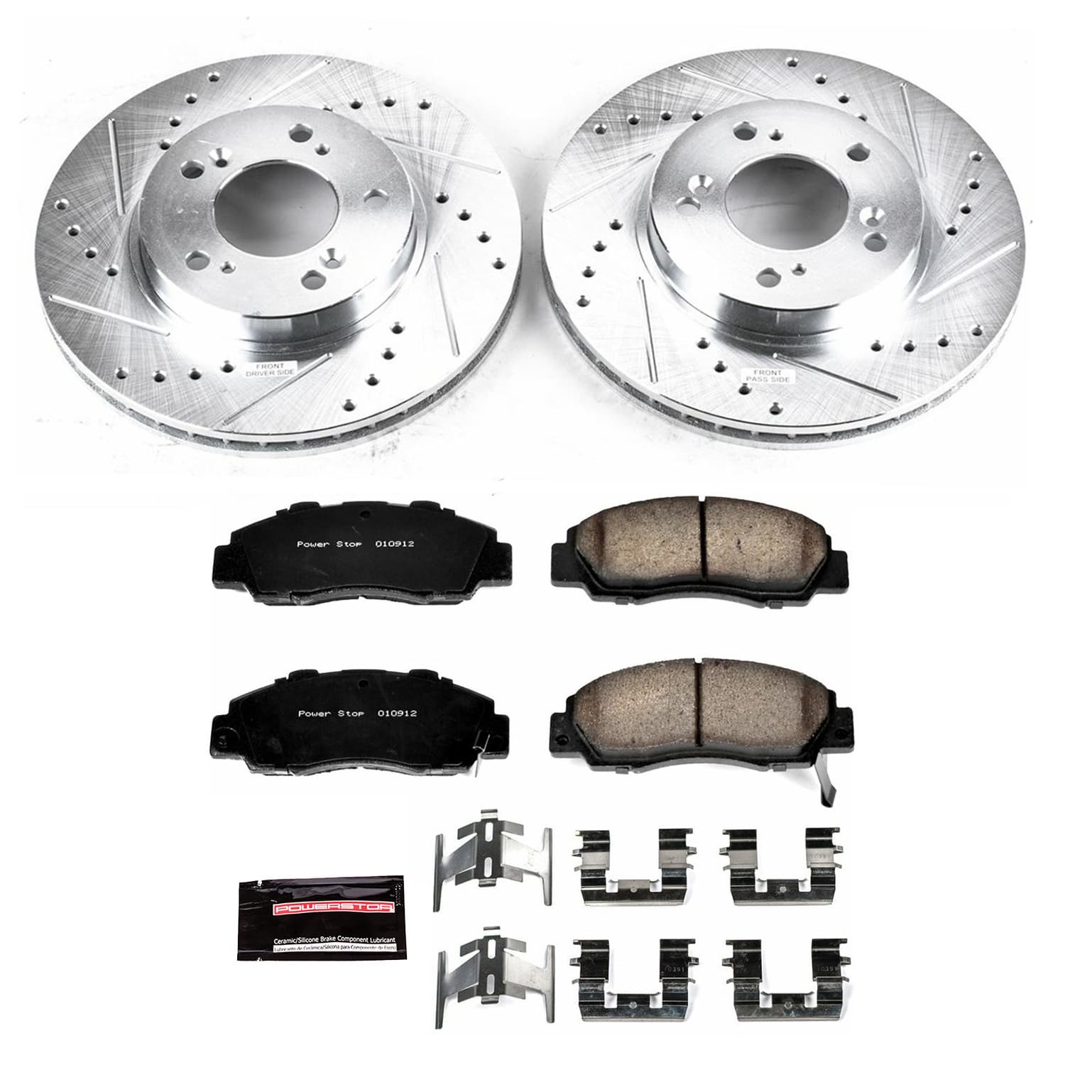 Power Stop - K704 - Front - Disc Brake Pad and Rotor Kit image 1
