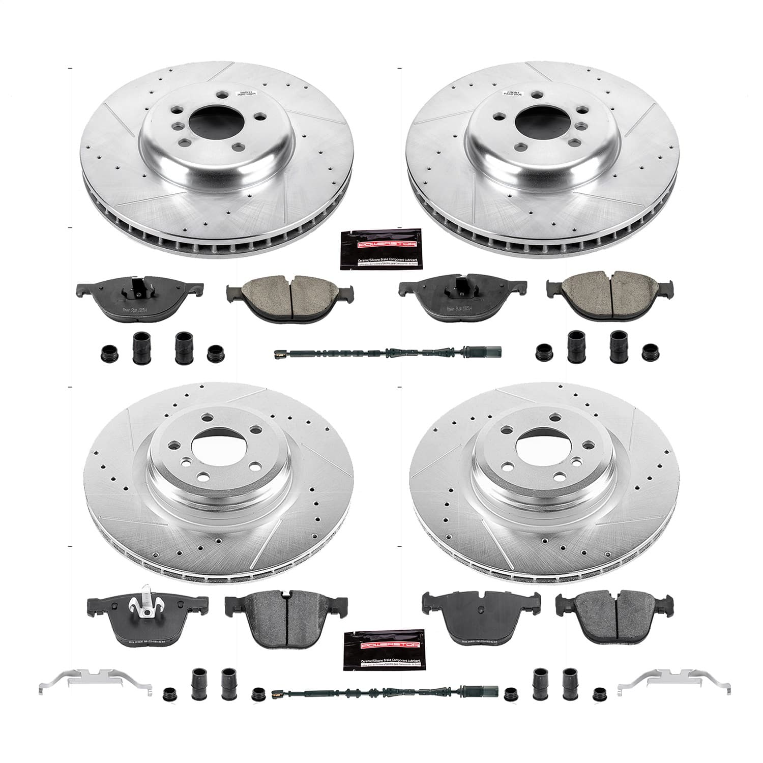 Power Stop - K7098 - Front and Rear - Disc Brake Pad and Rotor Kit image 1