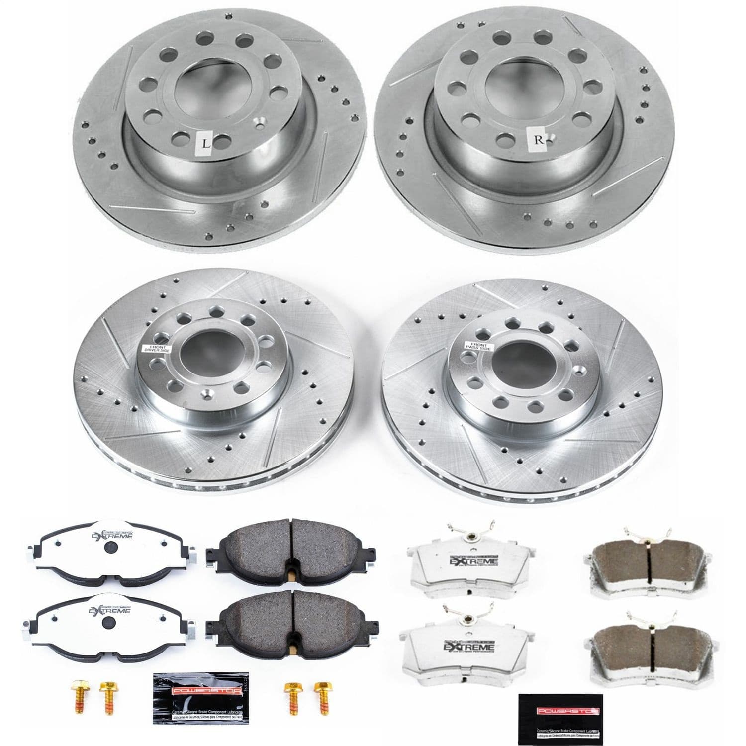 Power Stop - K7109-26 - Front and Rear - Disc Brake Pad and Rotor Kit image 1