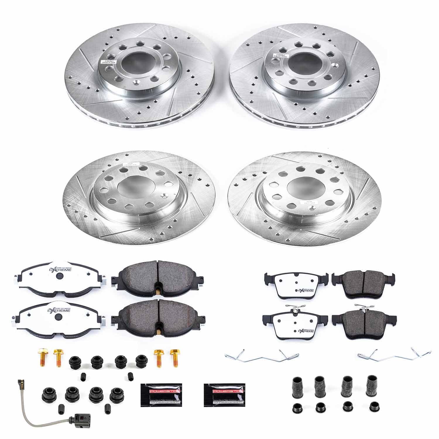 Power Stop - K7111 - Front and Rear - Disc Brake Pad and Rotor Kit image 1