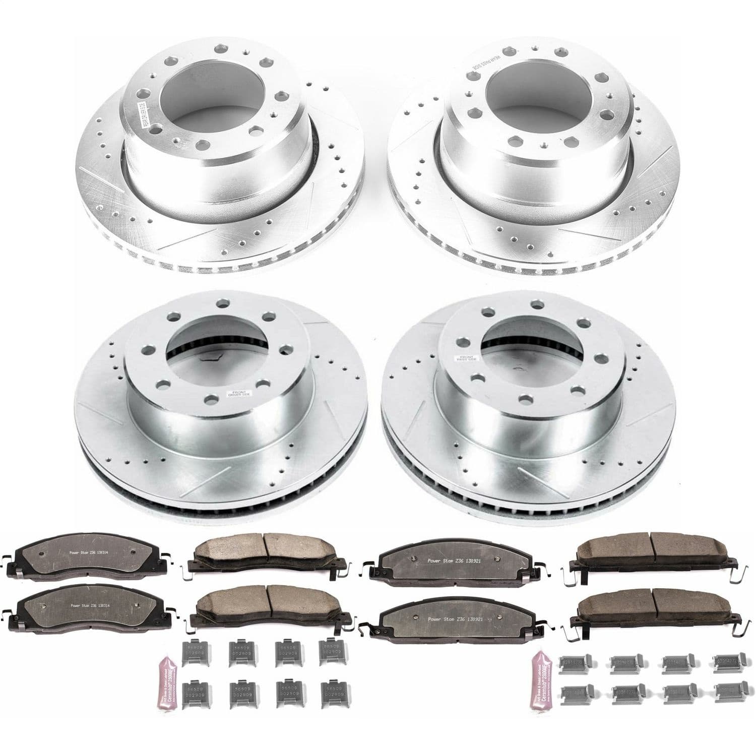 Power Stop - K7141-36 - Front and Rear - Disc Brake Pad and Rotor Kit image 1