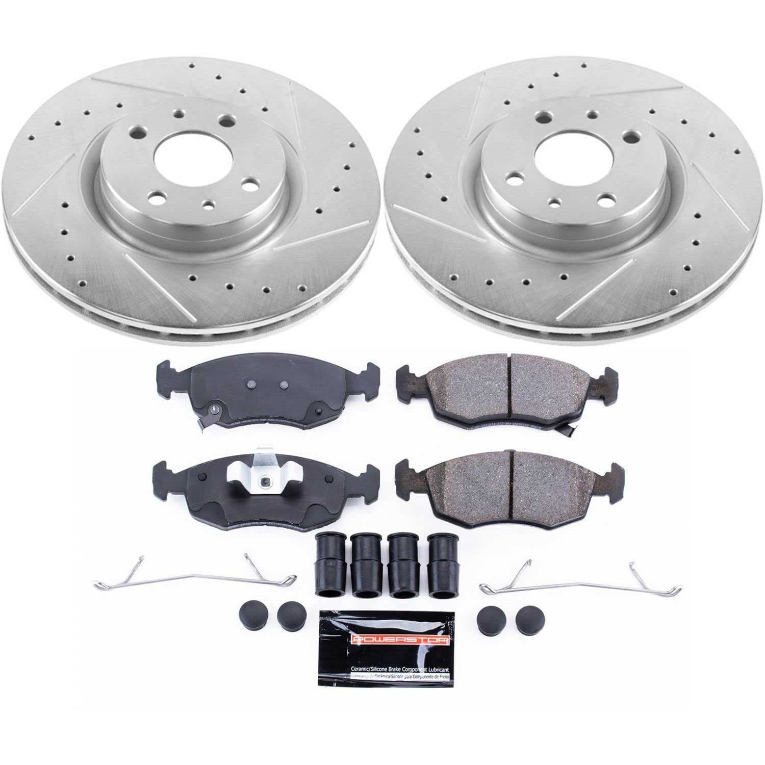 Power Stop - K7168 - Front - Disc Brake Pad and Rotor Kit image 1