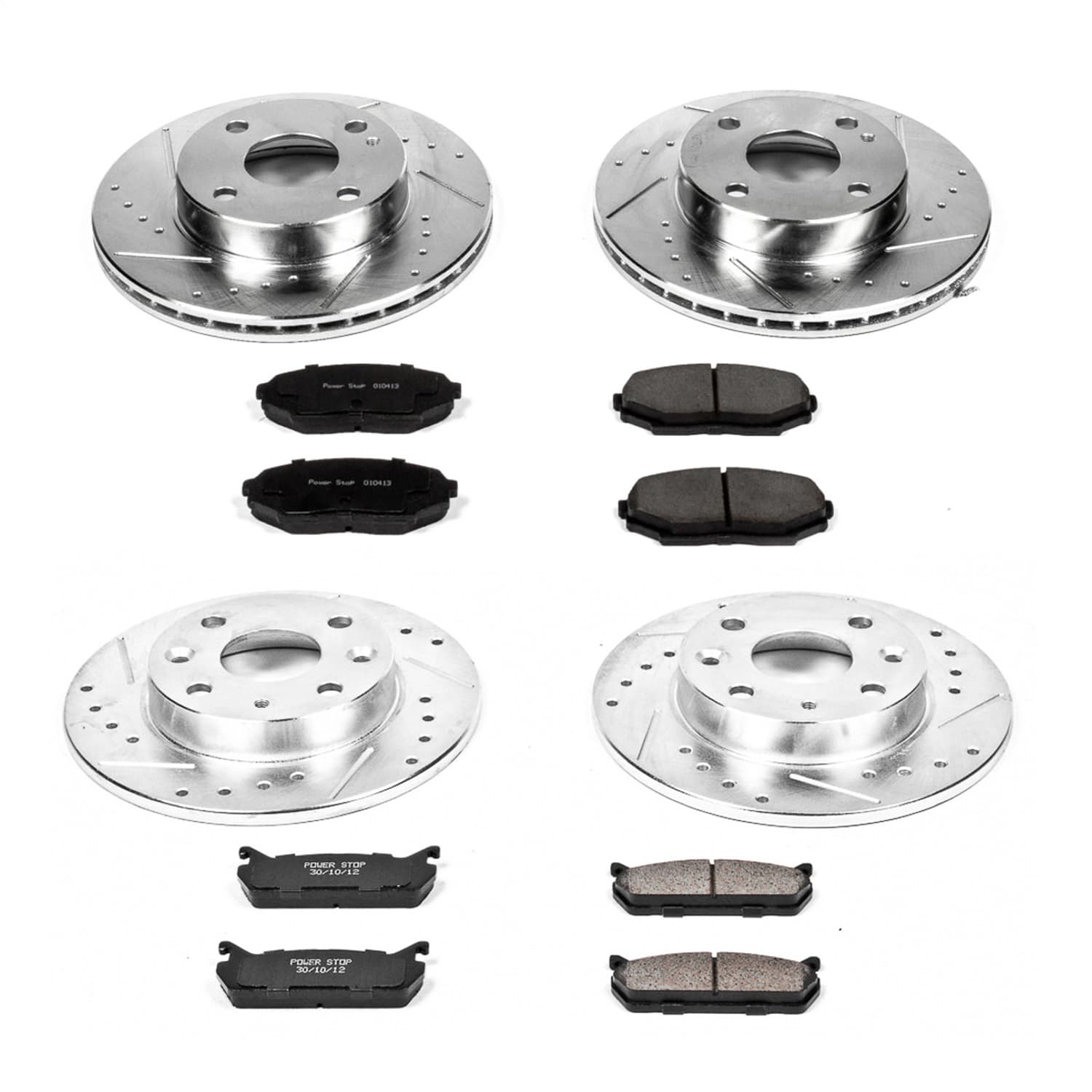 Power Stop - K718 - Front and Rear - Disc Brake Pad and Rotor Kit image 1