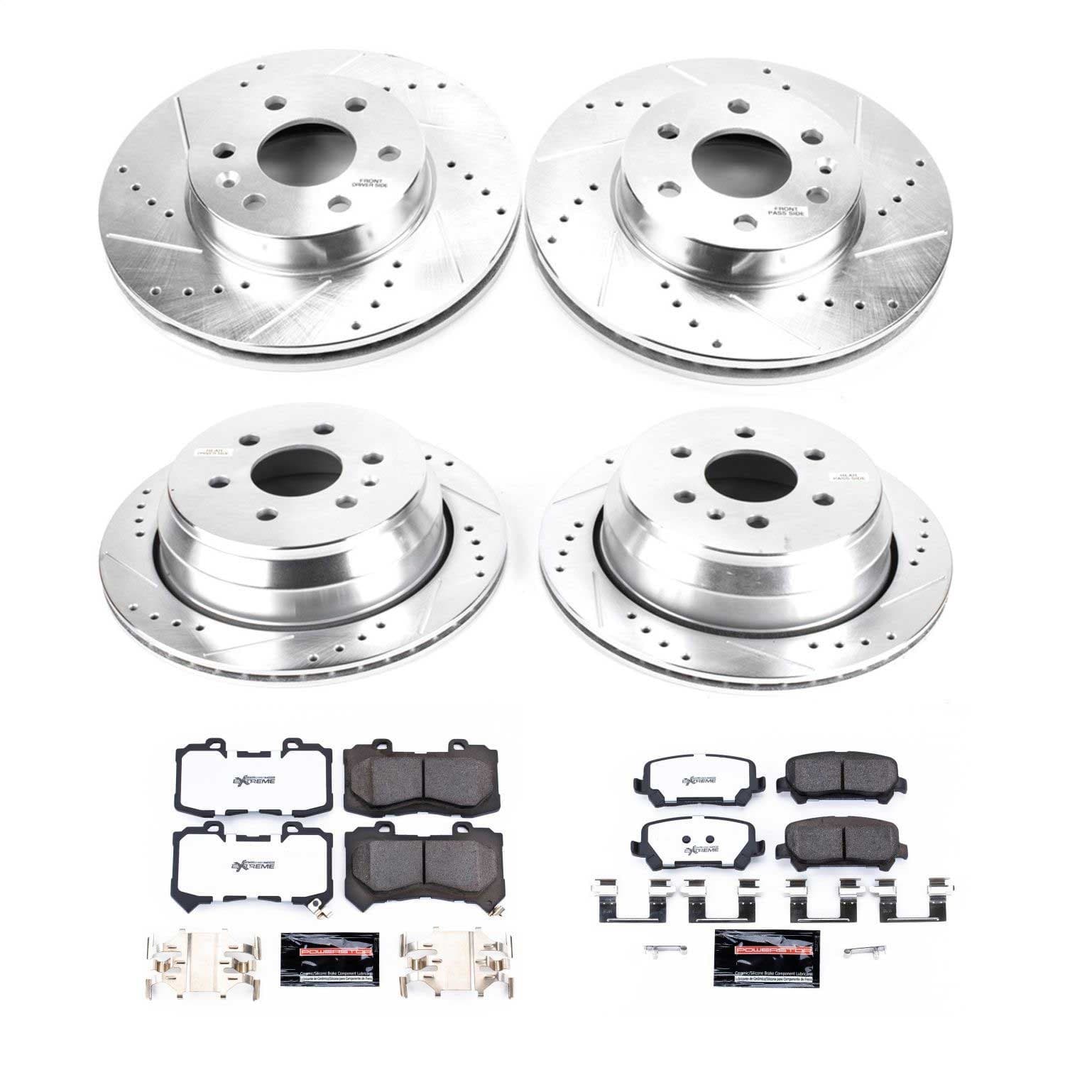 Power Stop - K7228-36 - Front and Rear - Disc Brake Pad and Rotor Kit image 1
