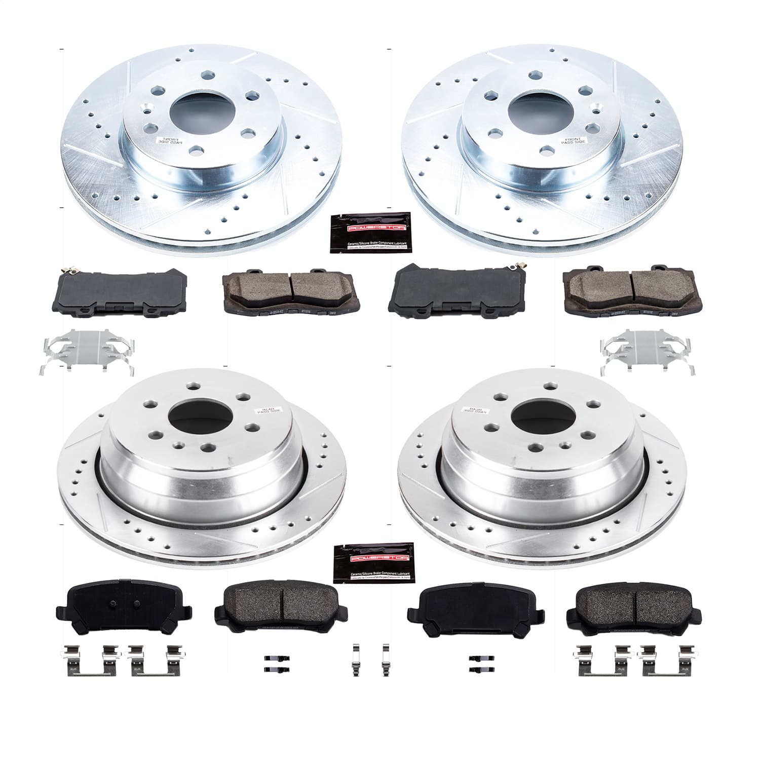 Power Stop - K7228 - Front and Rear - Disc Brake Pad and Rotor Kit image 1