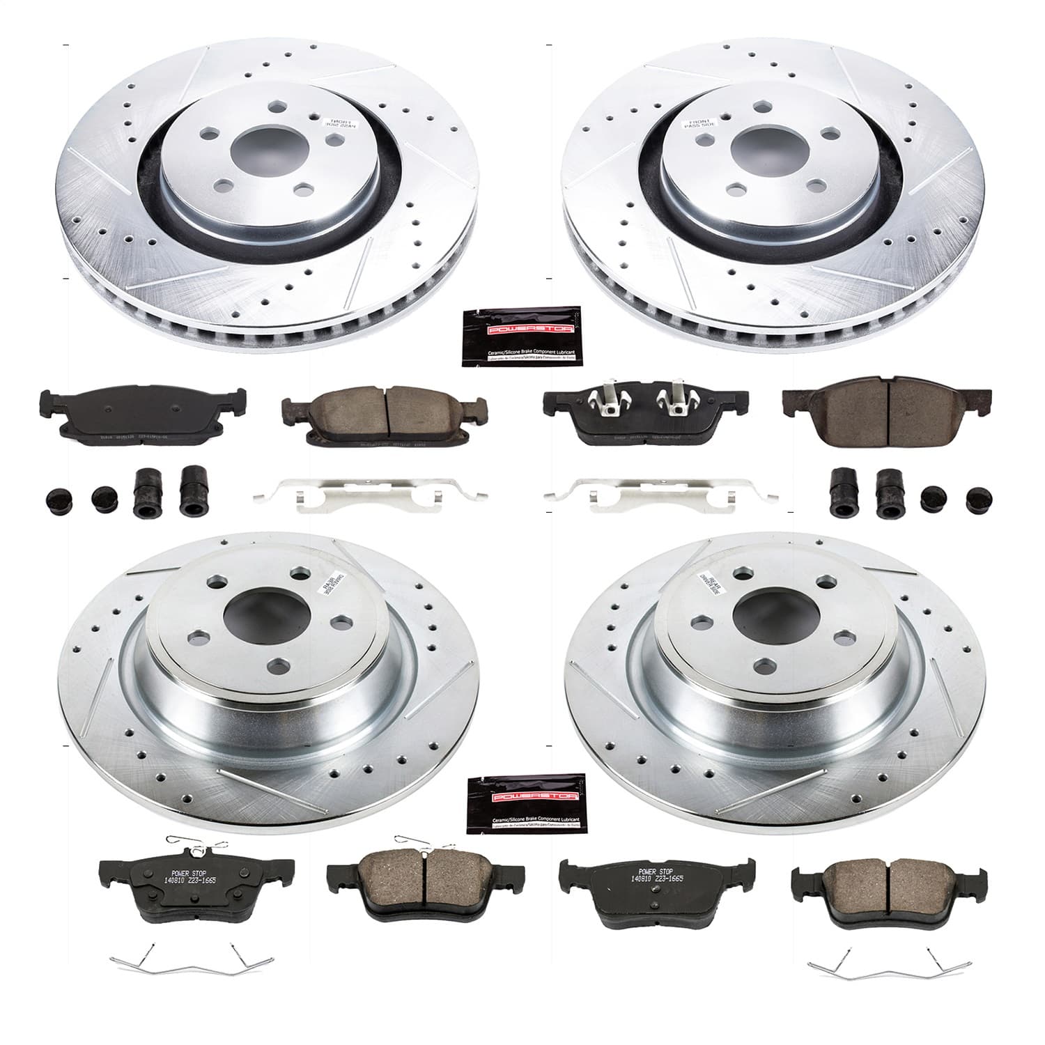 Power Stop - K7231 - Front and Rear - Disc Brake Pad and Rotor Kit image 1