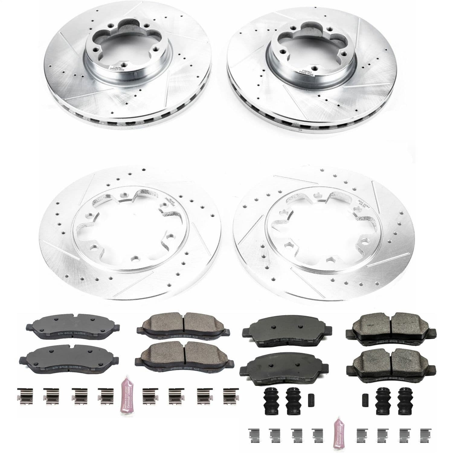 Power Stop - K7234 - Front and Rear - Disc Brake Pad and Rotor Kit image 1