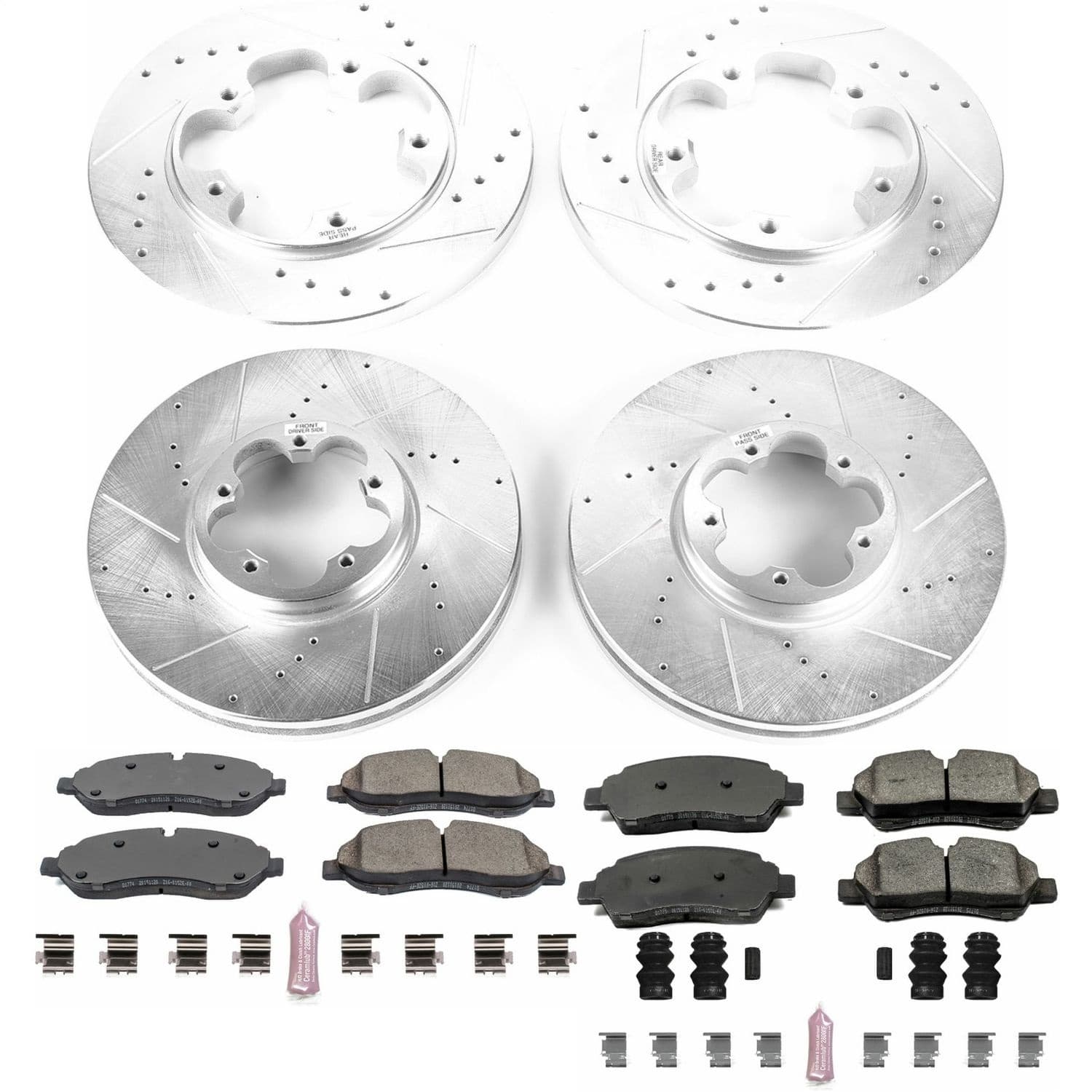 Power Stop - K7235 - Front and Rear - Disc Brake Pad and Rotor Kit image 1