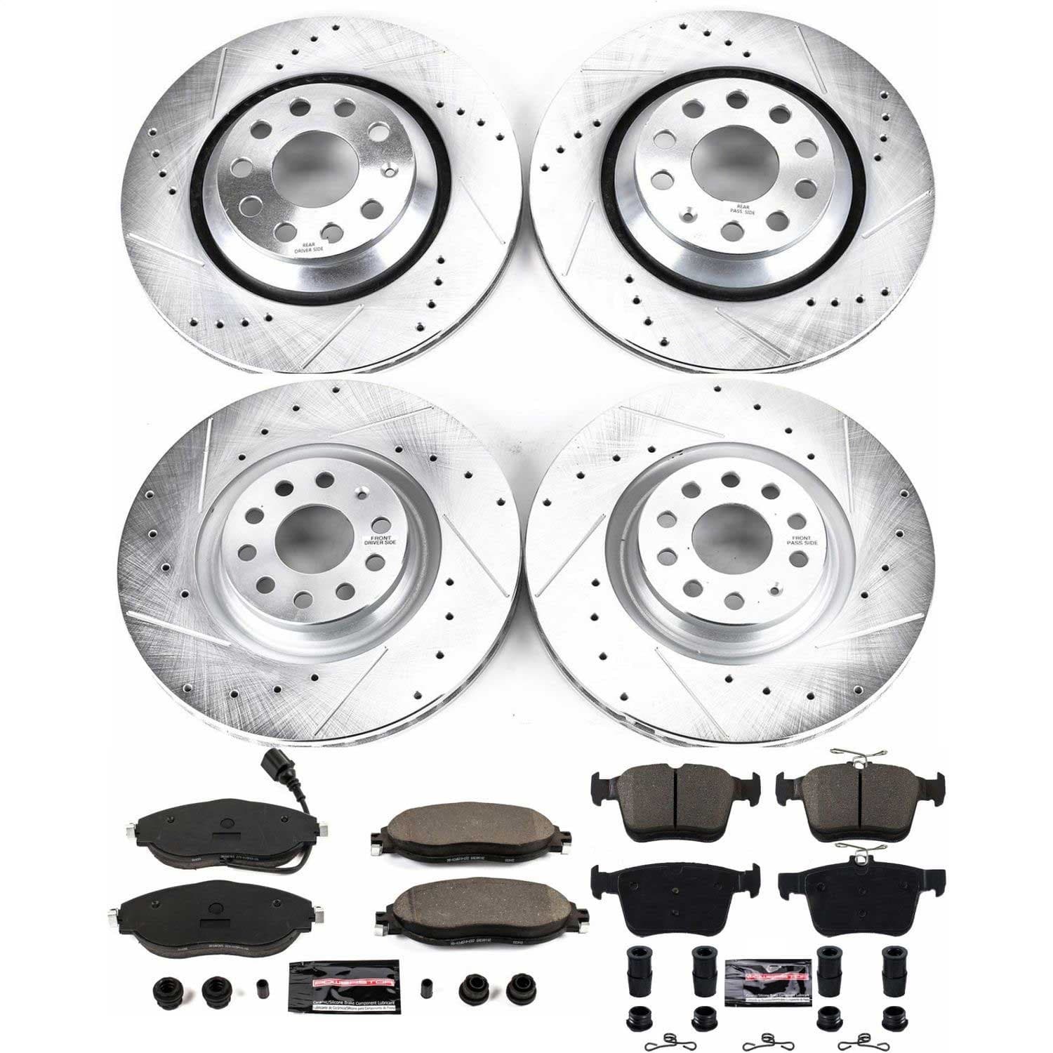 Power Stop - K7253 - Front and Rear - Disc Brake Pad and Rotor Kit image 1