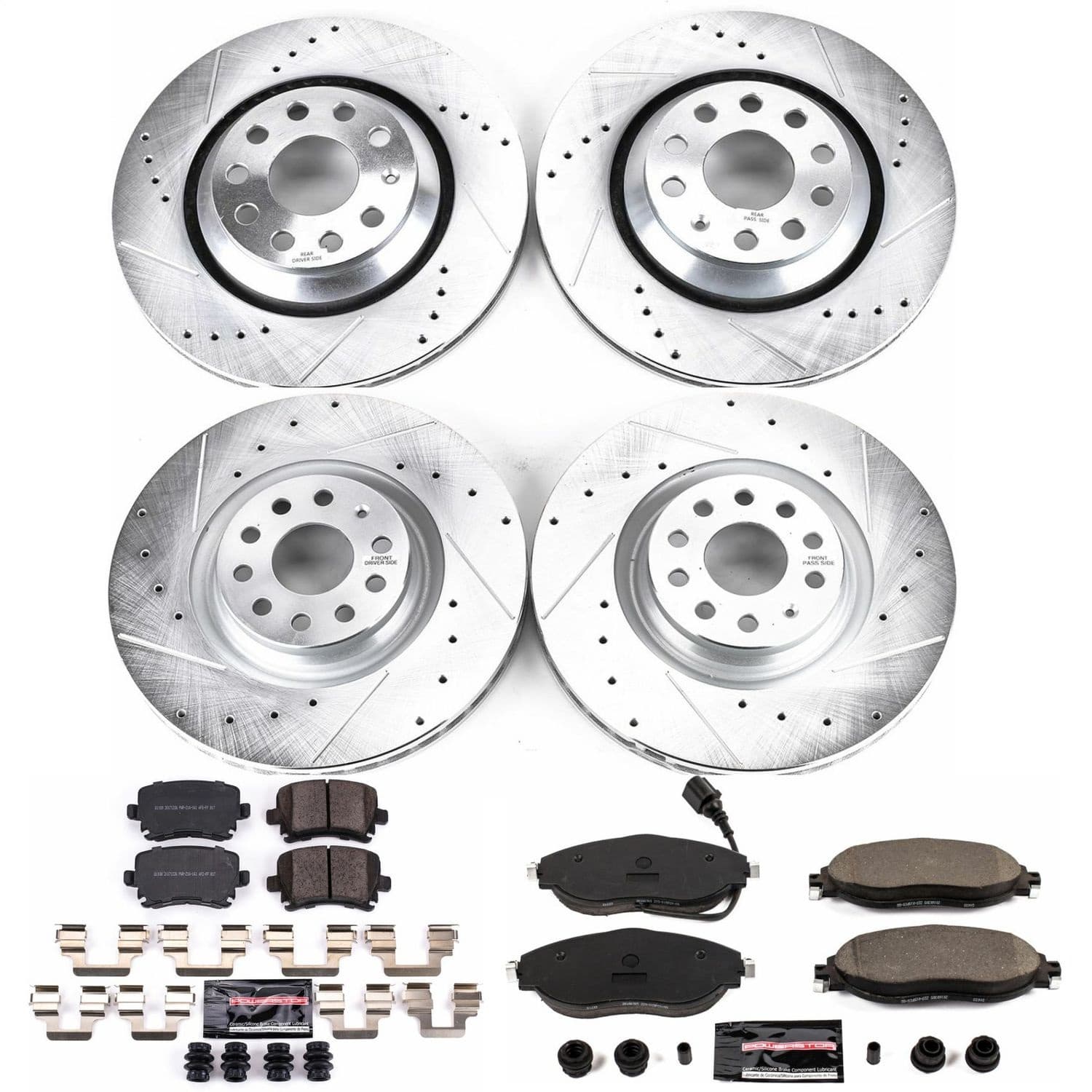 Power Stop - K7254 - Front and Rear - Disc Brake Pad and Rotor Kit image 1