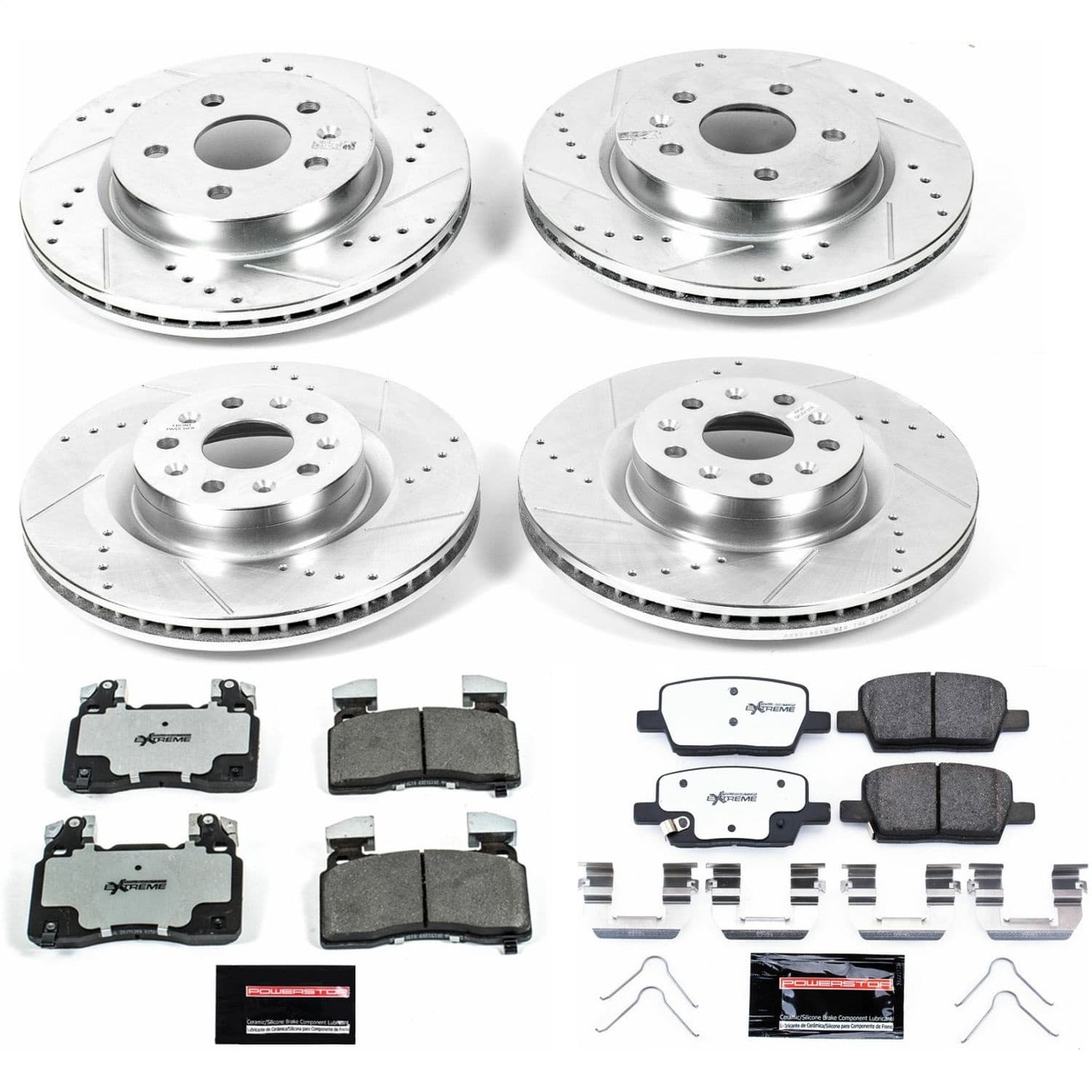 Power Stop - K7292-26 - Front and Rear - Disc Brake Pad and Rotor Kit image 1