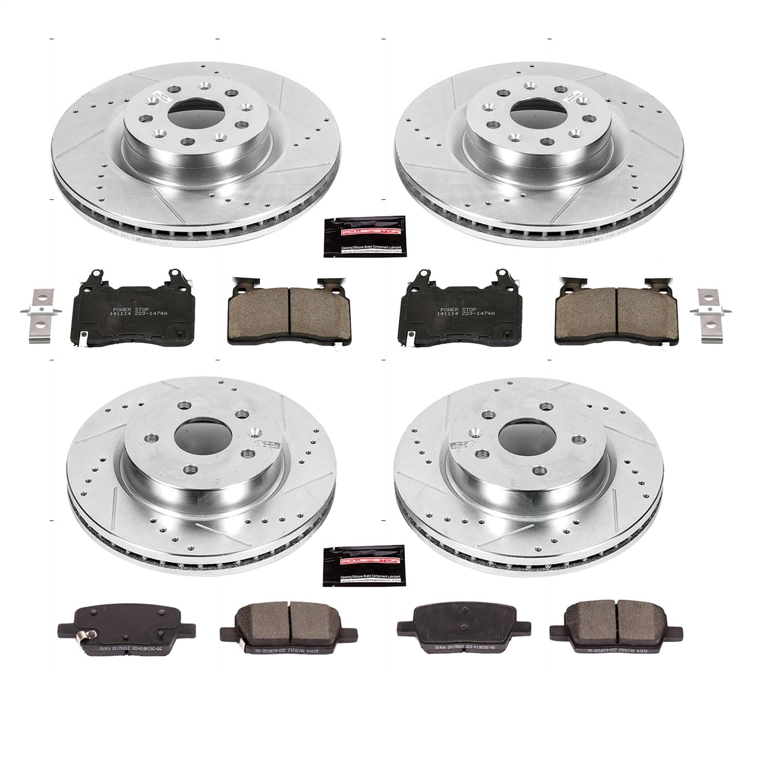 Power Stop - K7292 - Front and Rear - Disc Brake Pad and Rotor Kit image 1