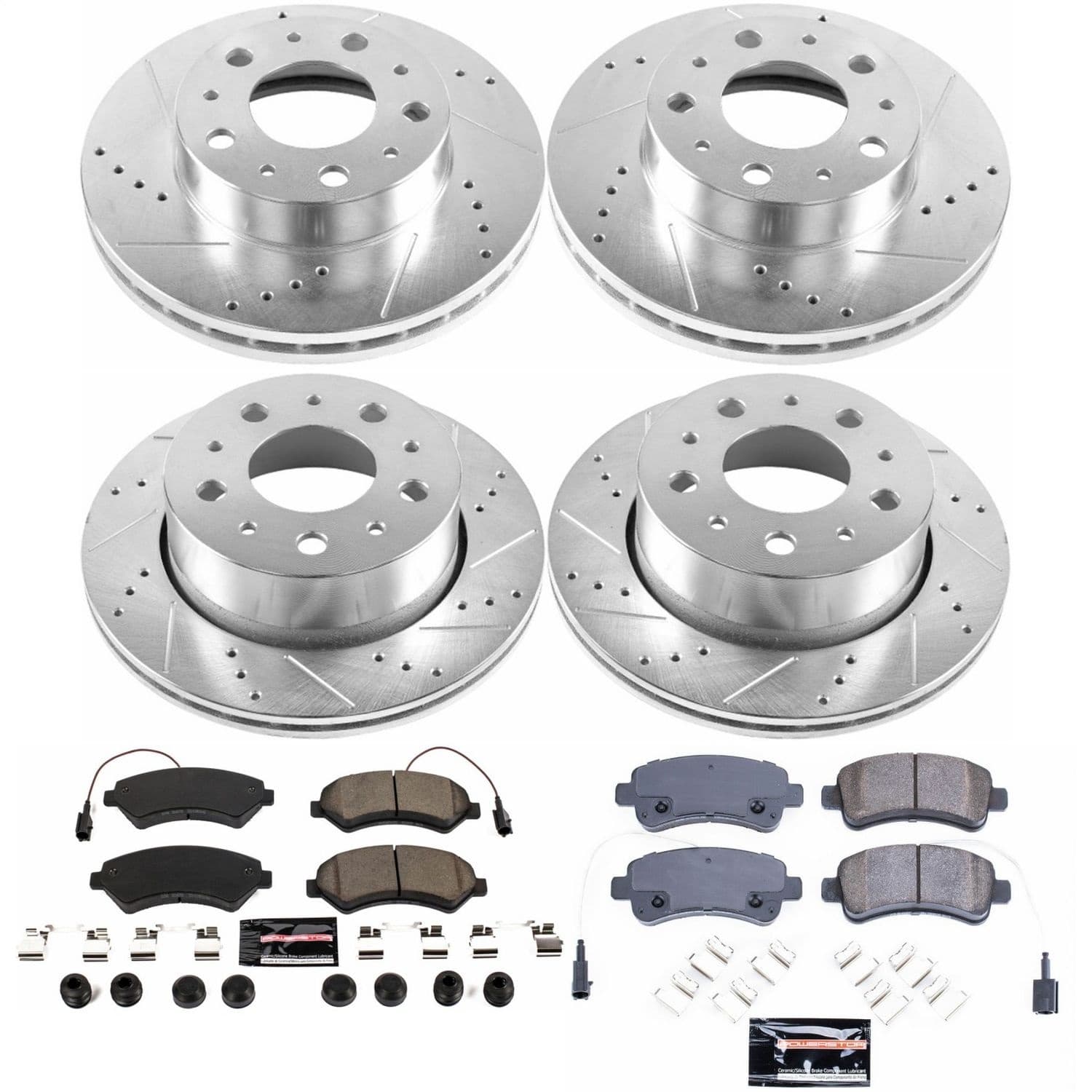 Power Stop - K7304 - Front and Rear - Disc Brake Pad and Rotor Kit image 1