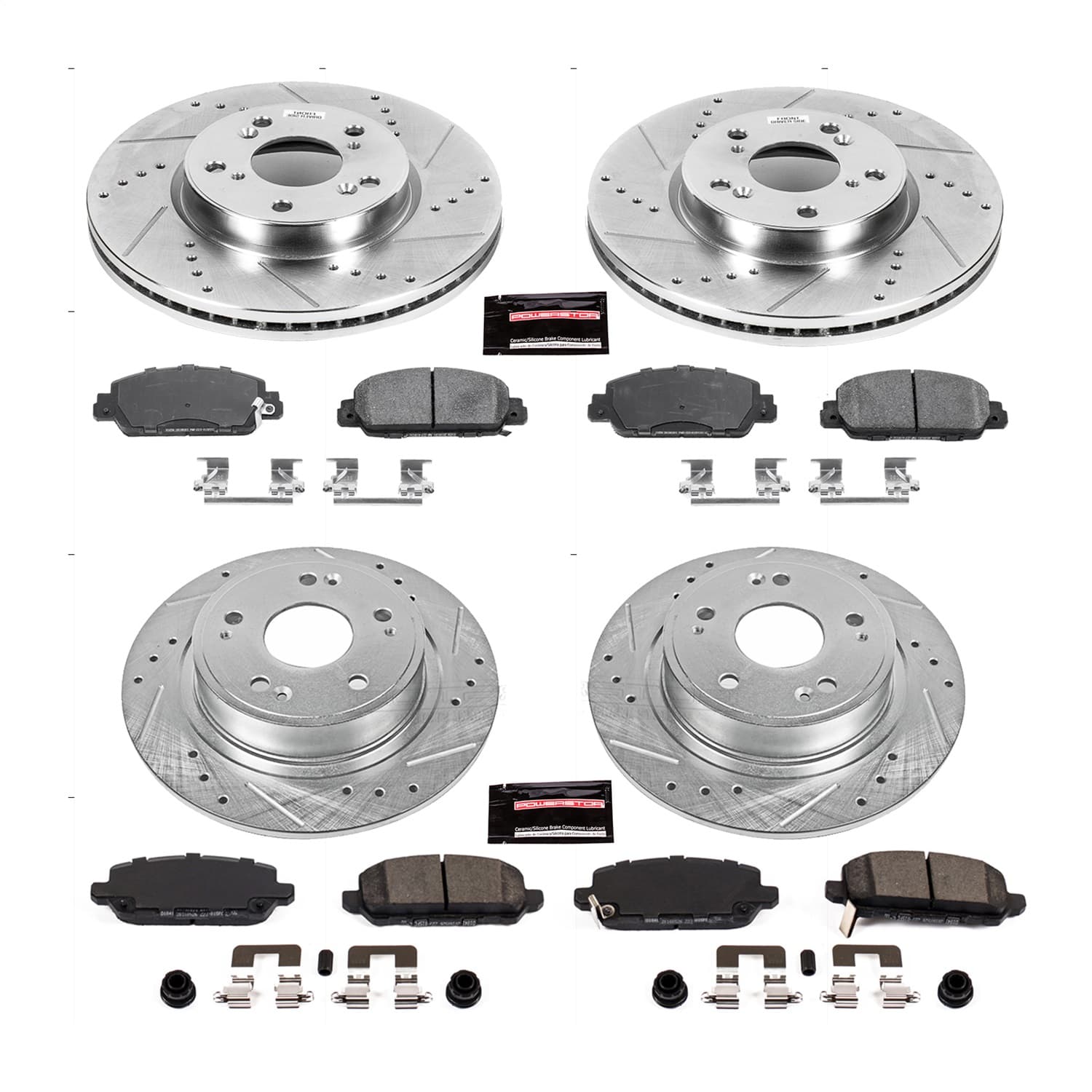 Power Stop - K7349 - Front and Rear - Disc Brake Pad and Rotor Kit image 1