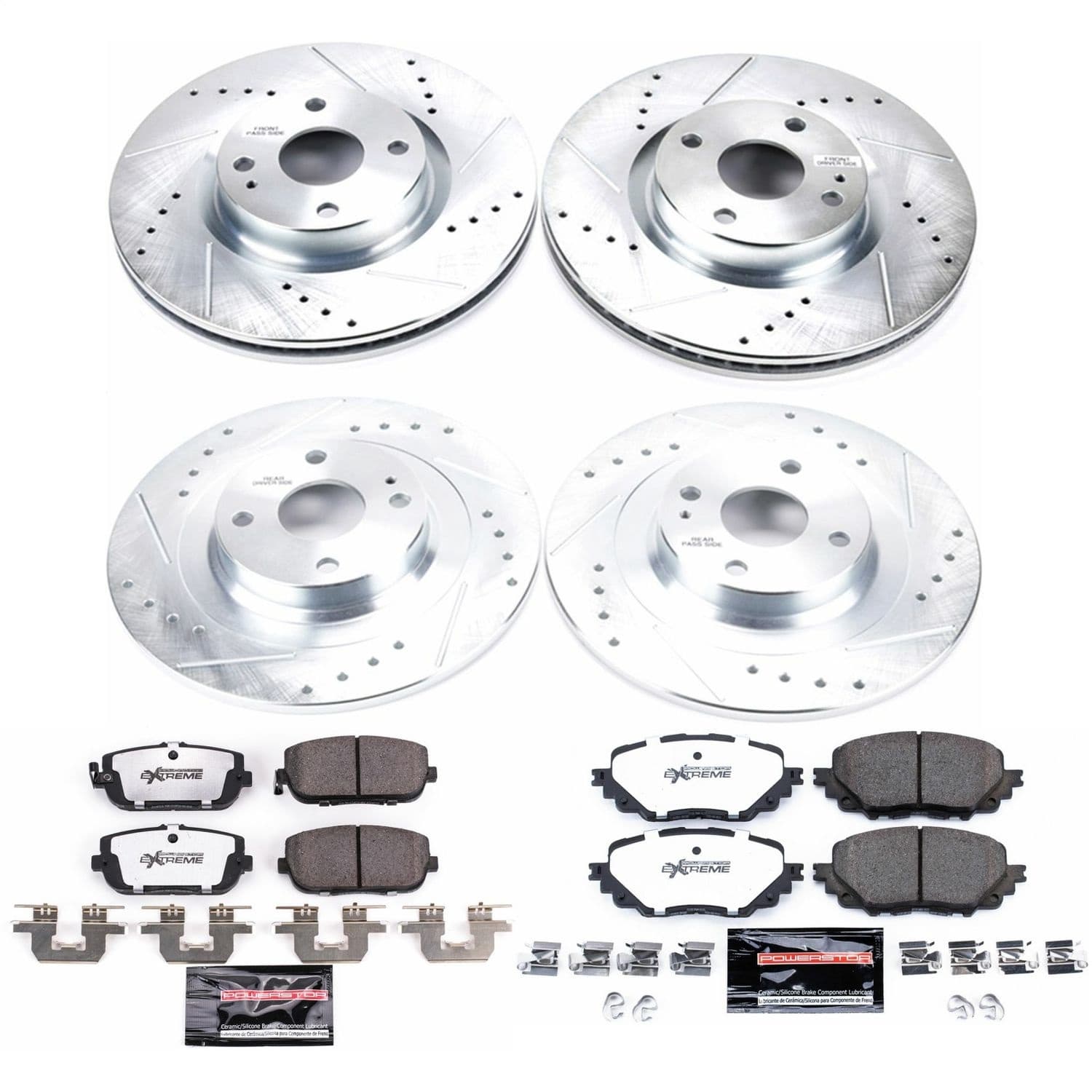 Power Stop - K7359-26 - Front and Rear - Disc Brake Pad and Rotor Kit image 1