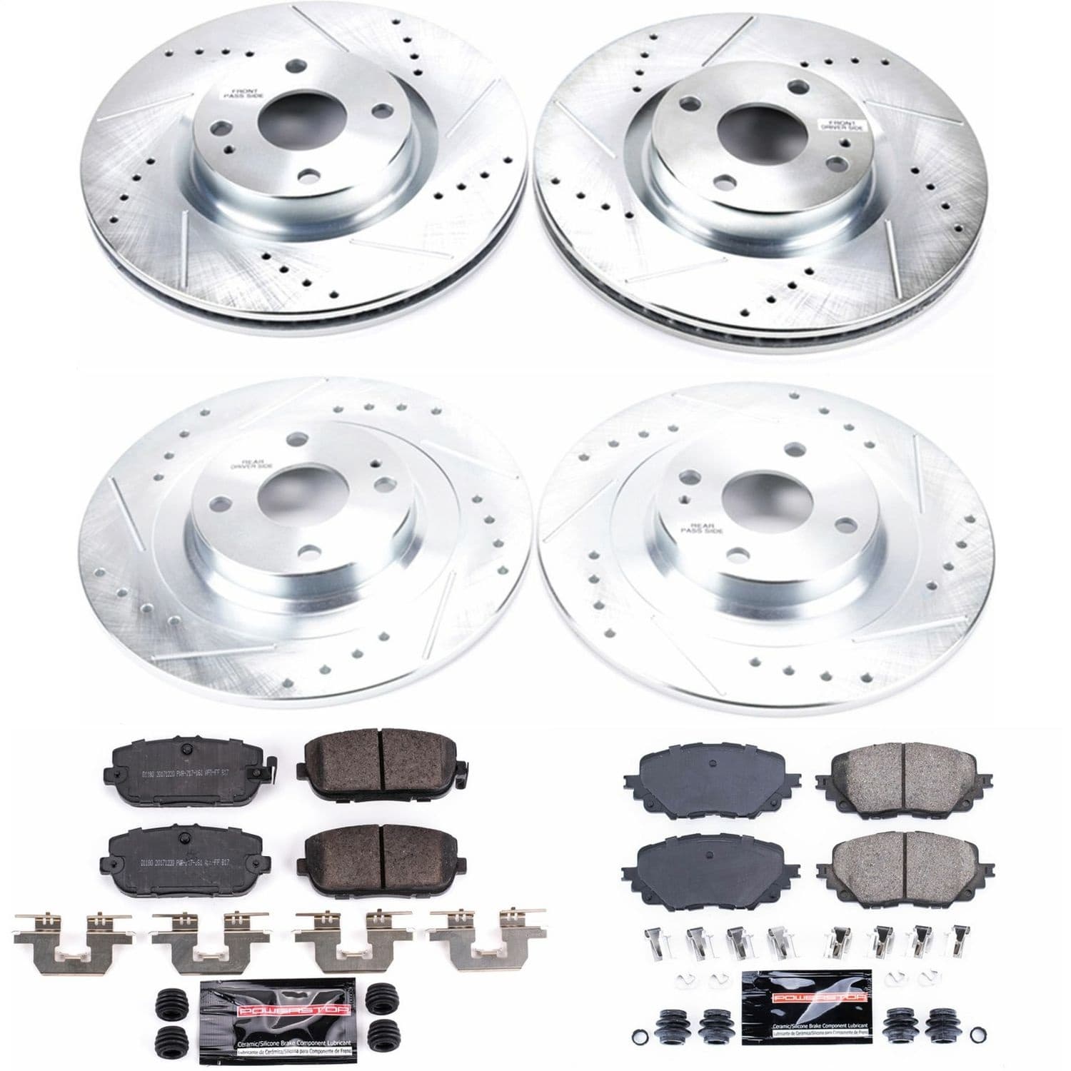 Power Stop - K7359 - Front and Rear - Disc Brake Pad and Rotor Kit image 1