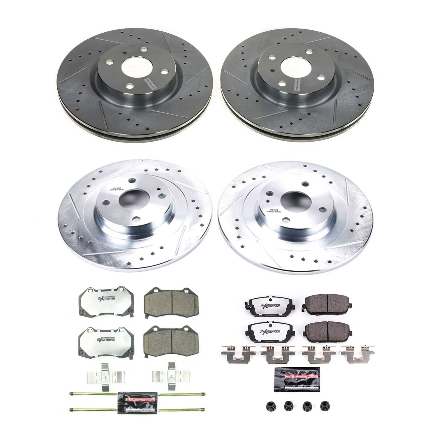 Power Stop - K7361-26 - Front and Rear - Disc Brake Pad and Rotor Kit image 1
