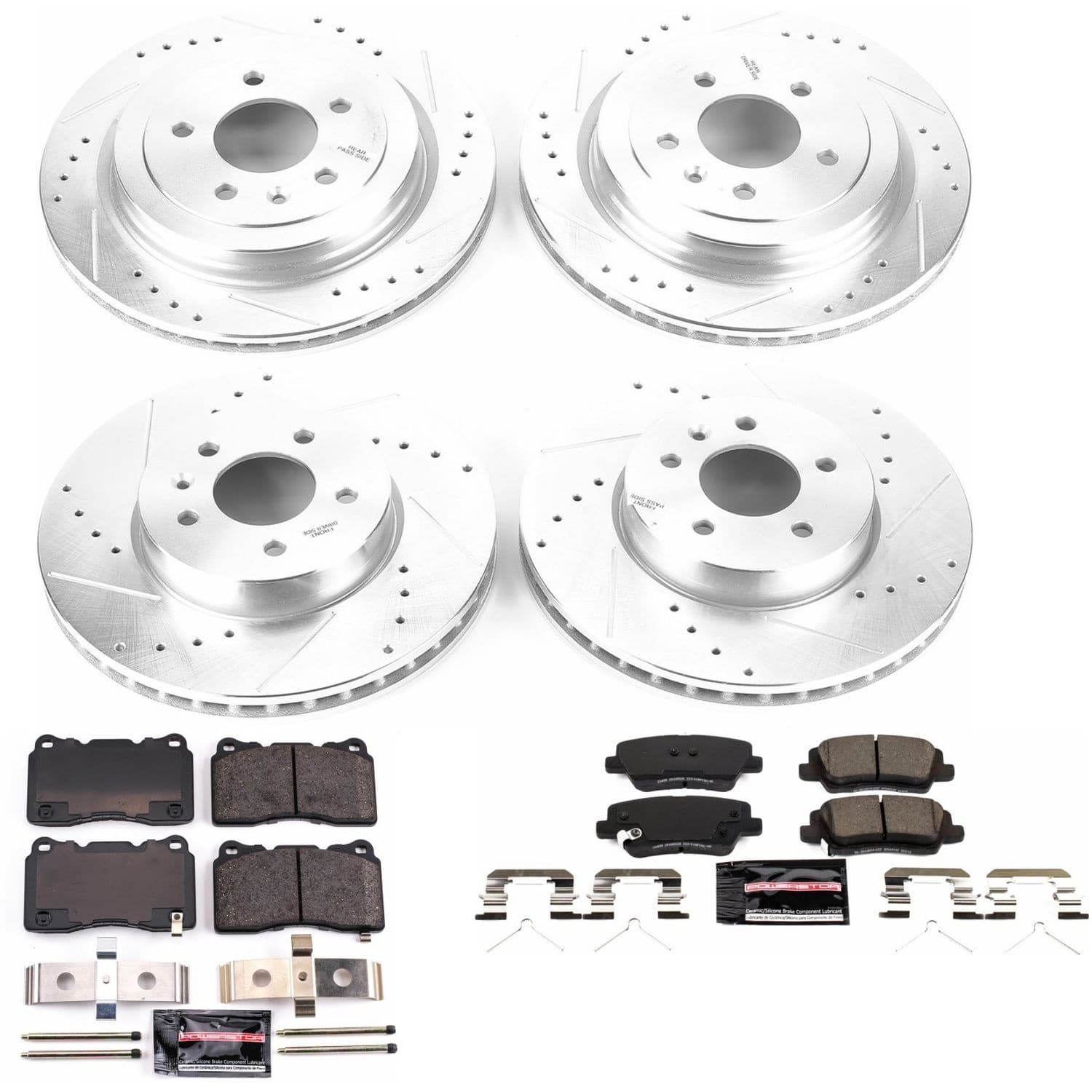 Power Stop - K7403 - Front and Rear - Disc Brake Pad and Rotor Kit image 1