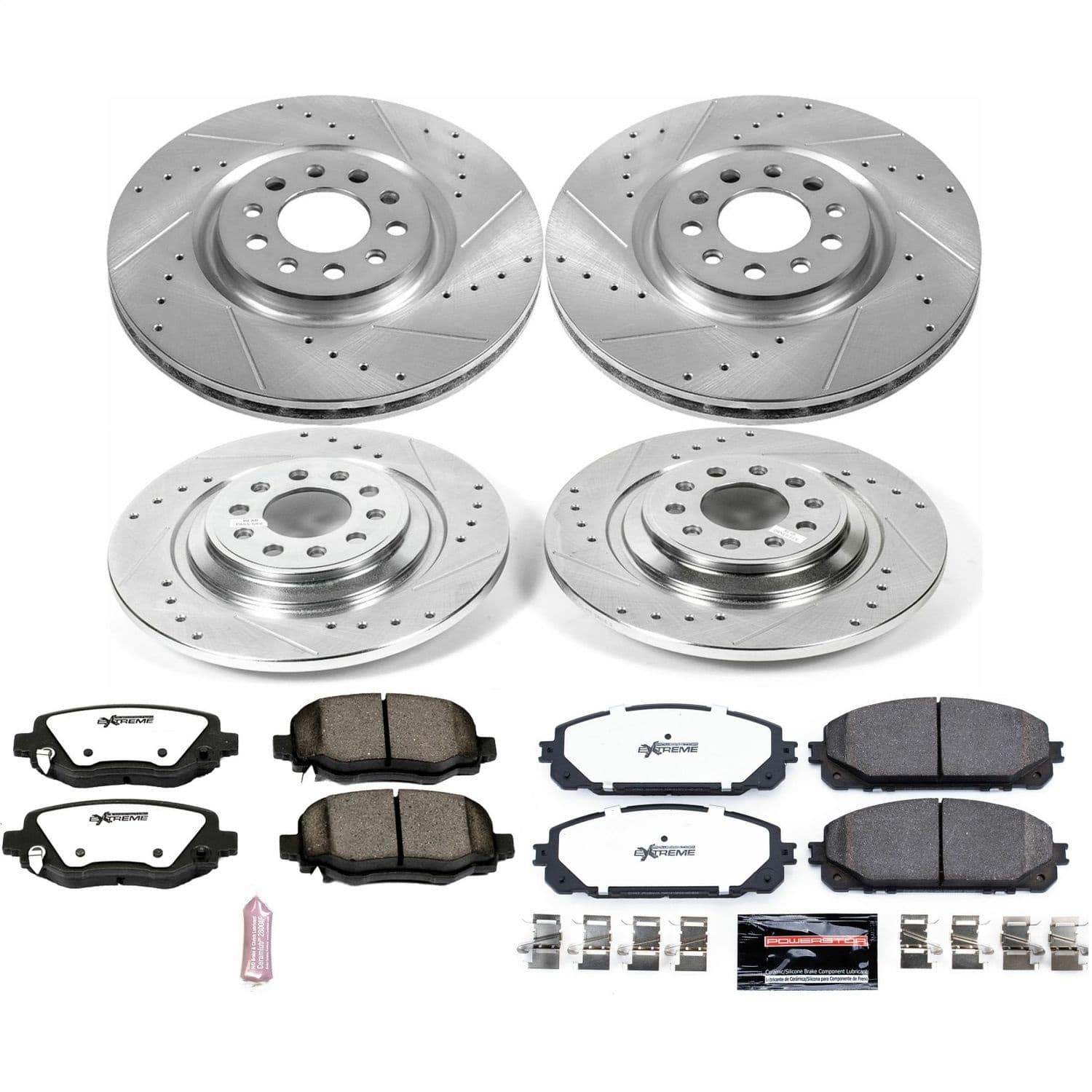 Power Stop - K7415-36 - Front and Rear - Disc Brake Pad and Rotor Kit image 1