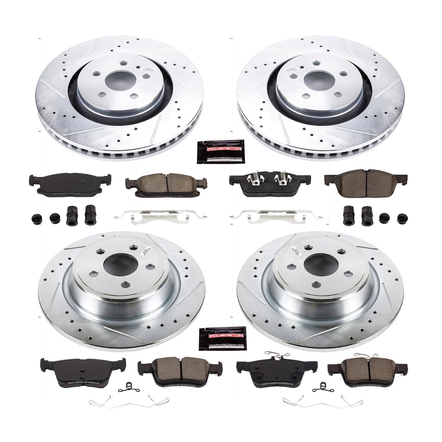 Power Stop - K7416 - Front and Rear - Disc Brake Pad and Rotor Kit image 1