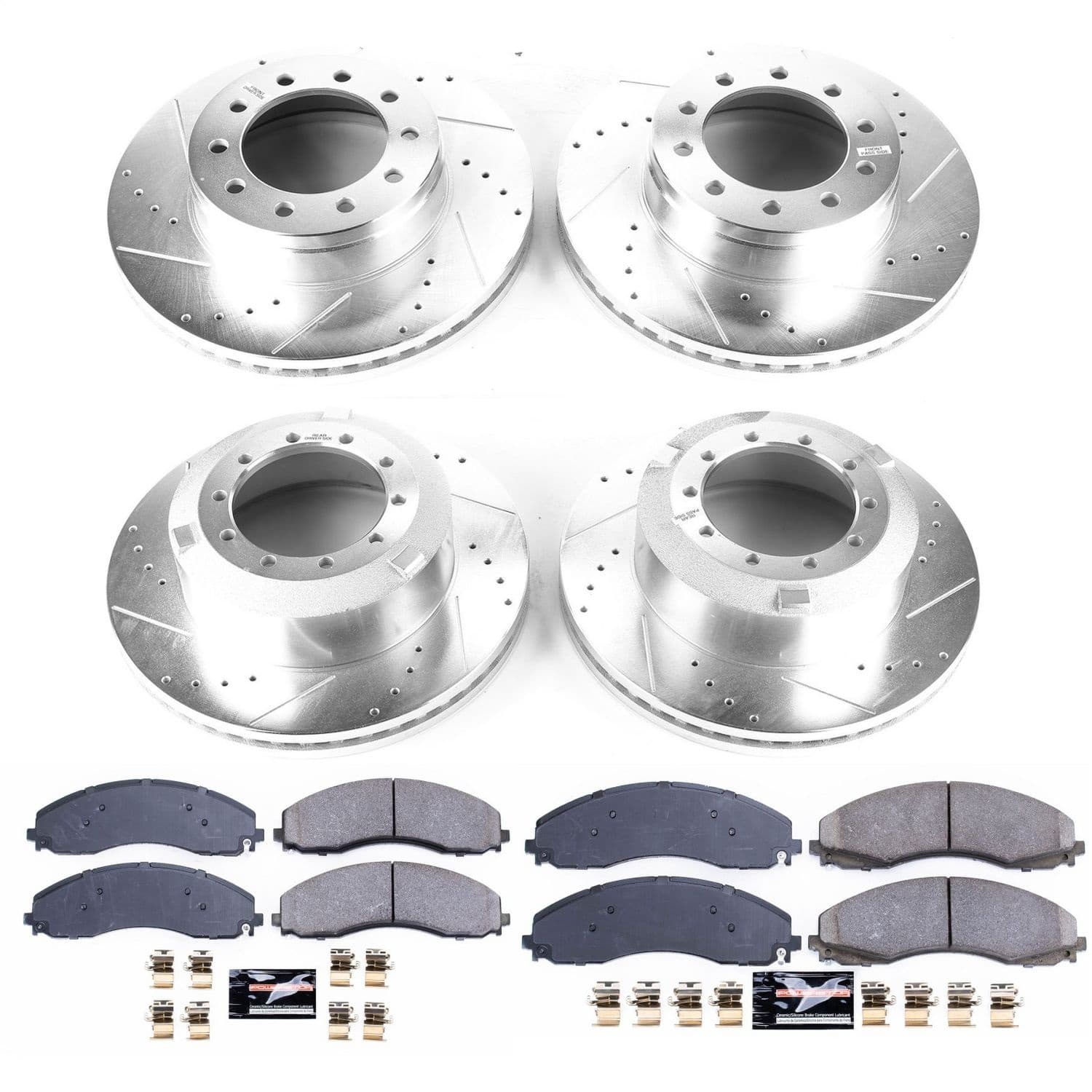 Power Stop - K7423 - Front and Rear - Disc Brake Pad and Rotor Kit image 1
