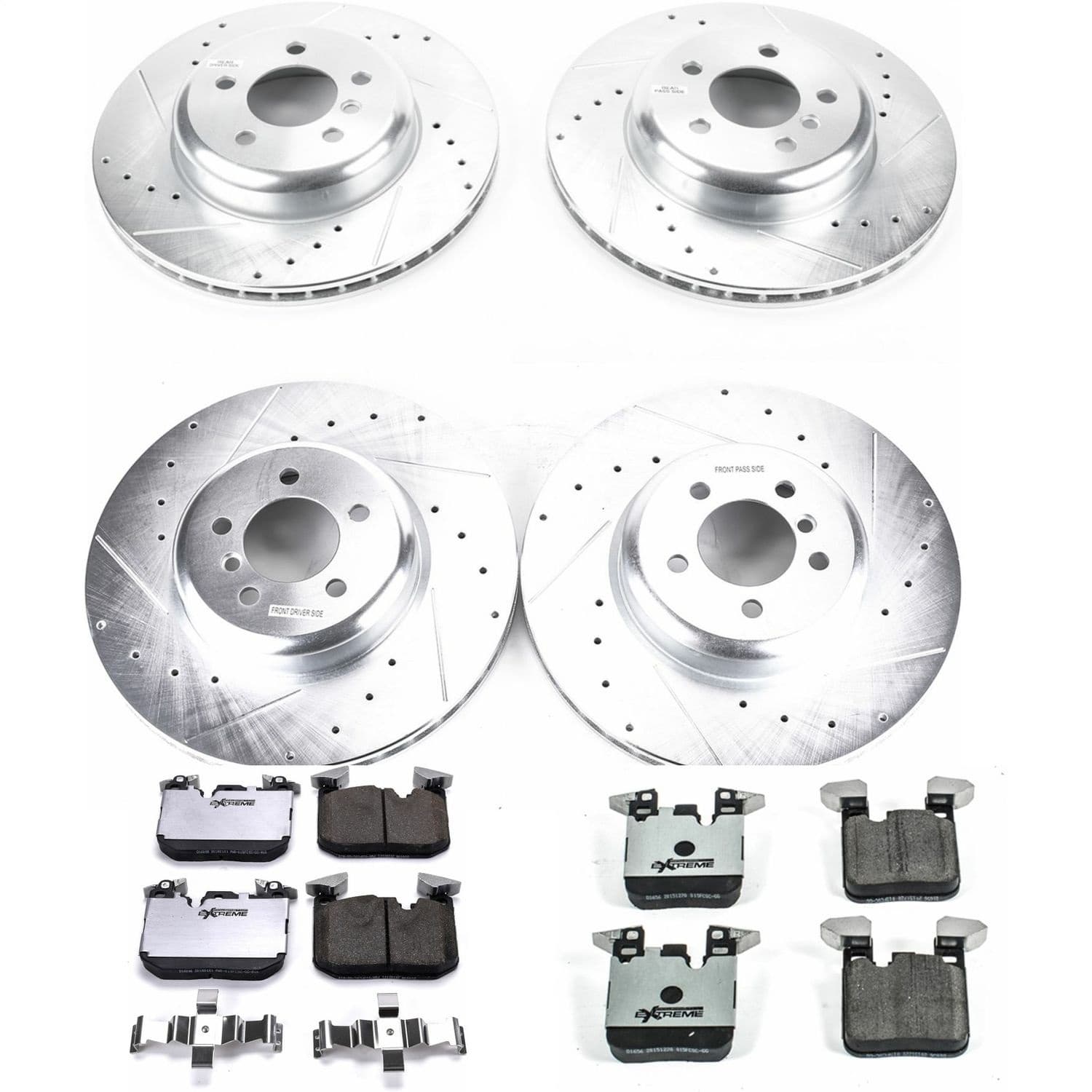 Power Stop - K7436-26 - Front and Rear - Disc Brake Pad and Rotor Kit image 1