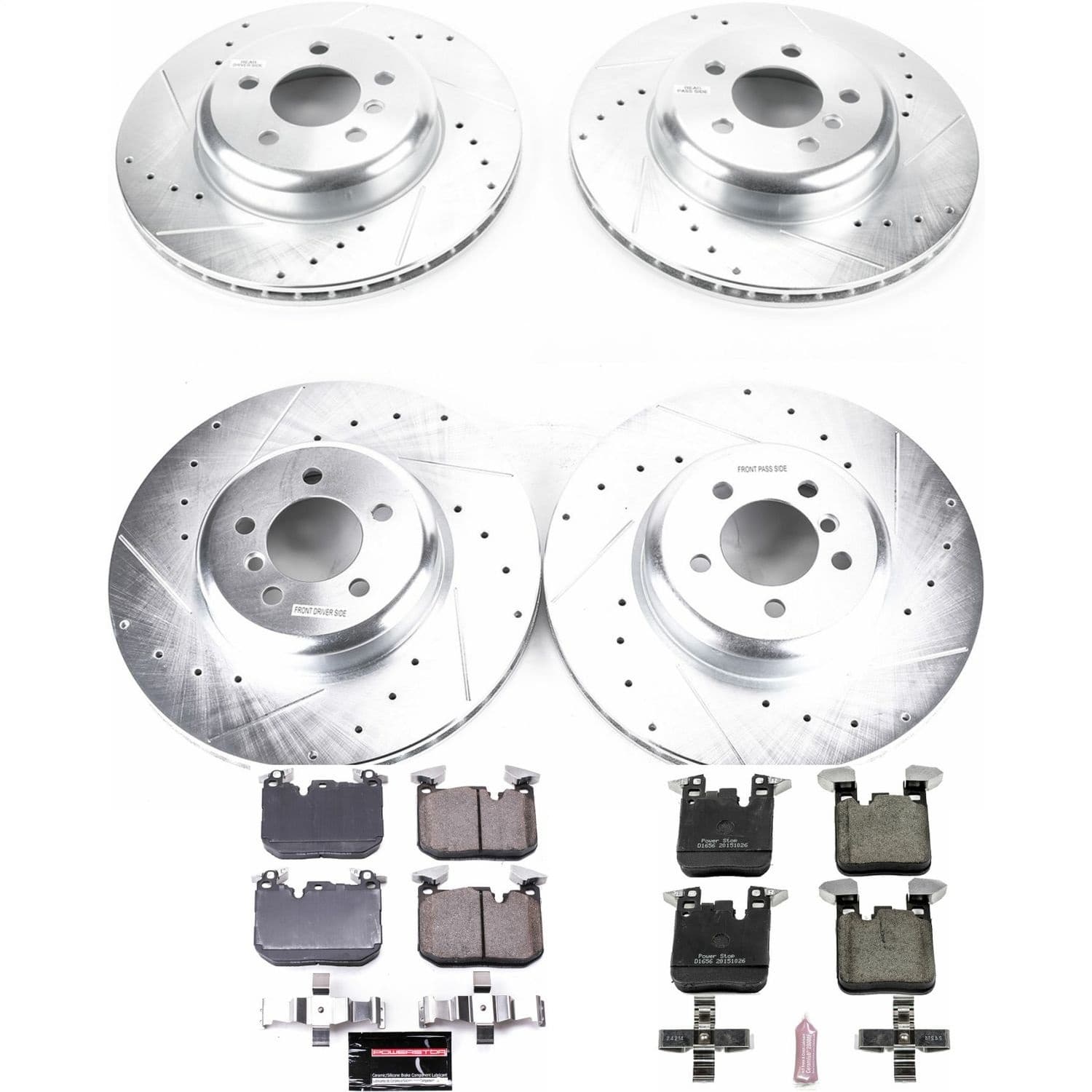 Power Stop - K7436 - Front and Rear - Disc Brake Pad and Rotor Kit image 1