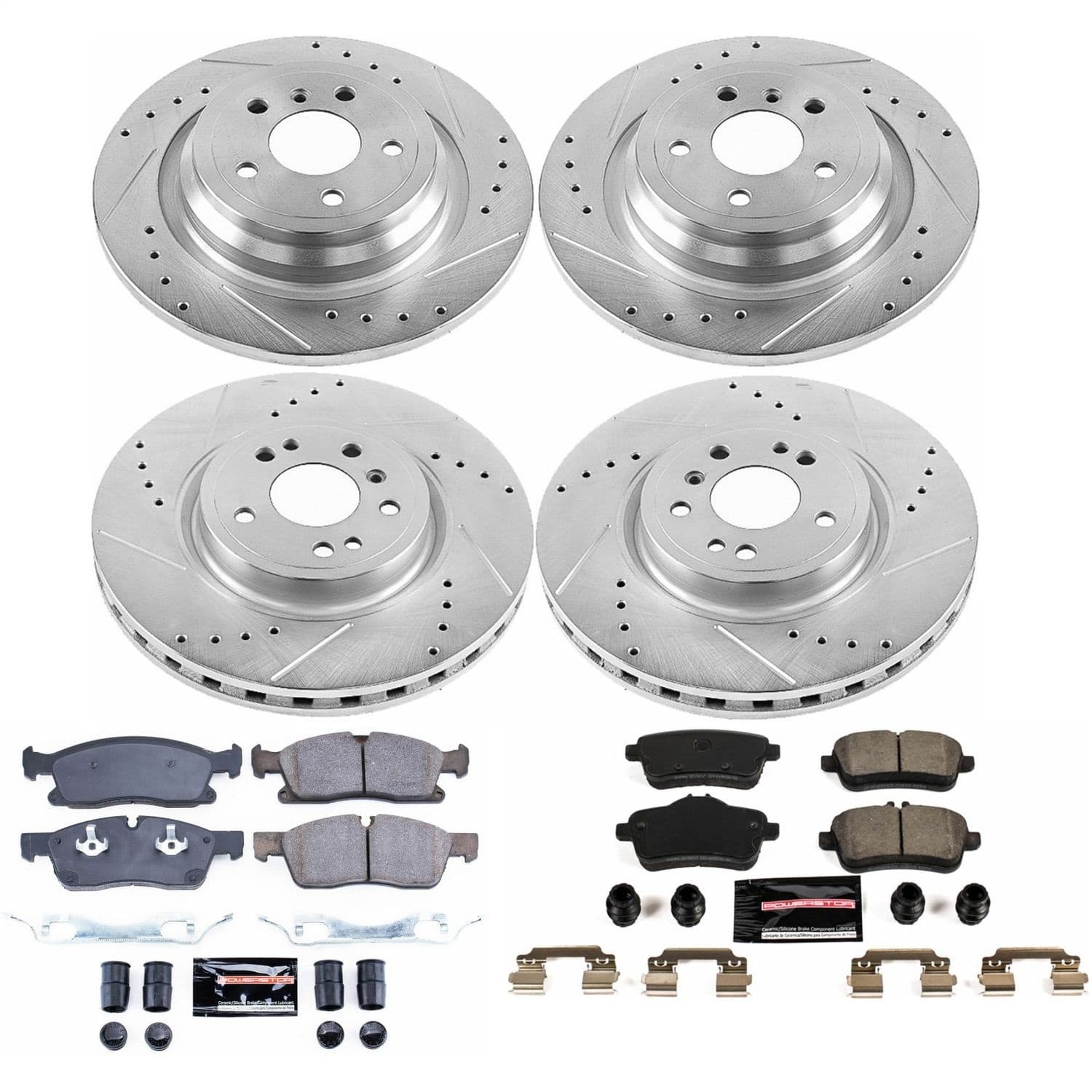 Power Stop - K7441 - Front and Rear - Disc Brake Pad and Rotor Kit image 1