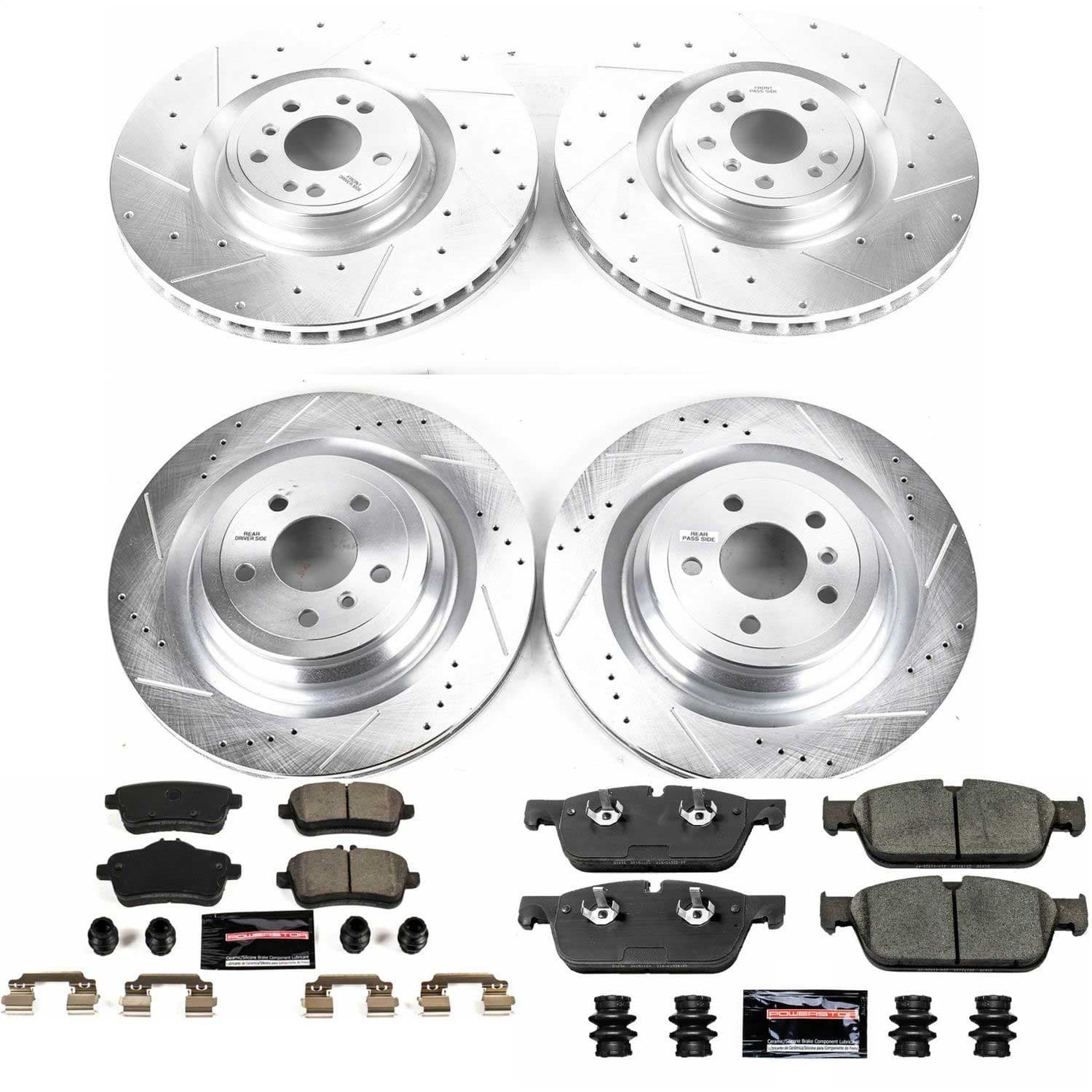 Power Stop - K7443 - Front and Rear - Disc Brake Pad and Rotor Kit image 1