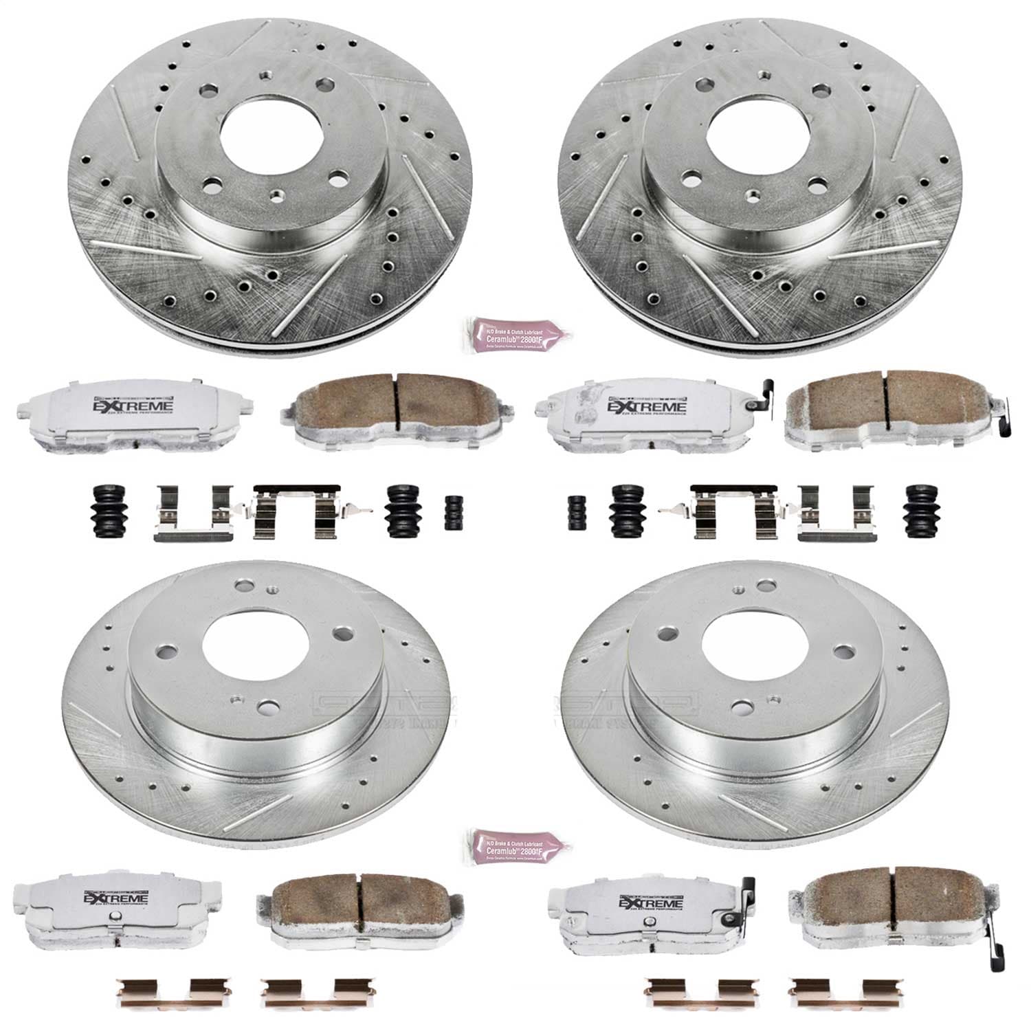 Power Stop - K750-26 - Front and Rear - Disc Brake Pad and Rotor Kit image 1