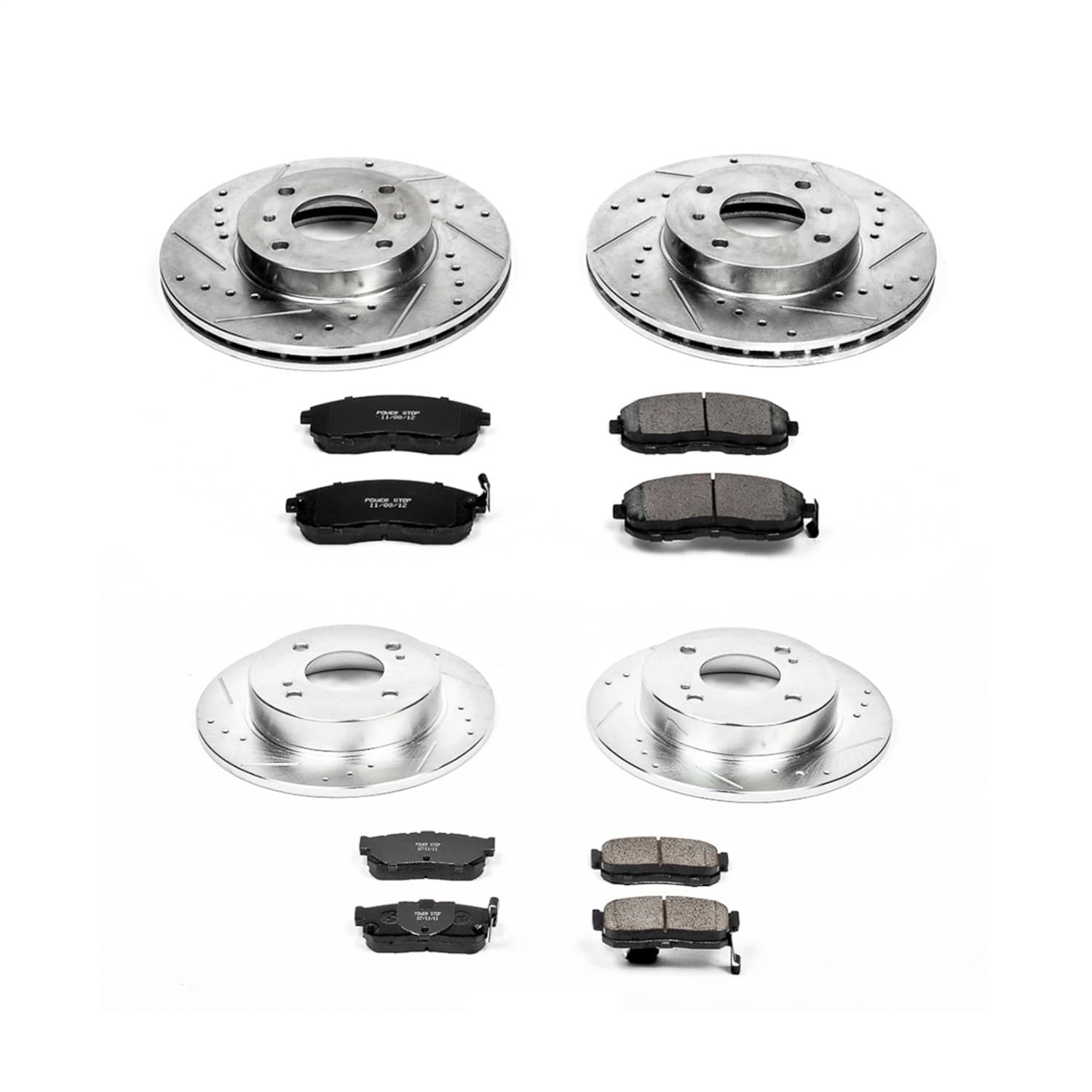 Power Stop - K750 - Front and Rear - Disc Brake Pad and Rotor Kit image 1