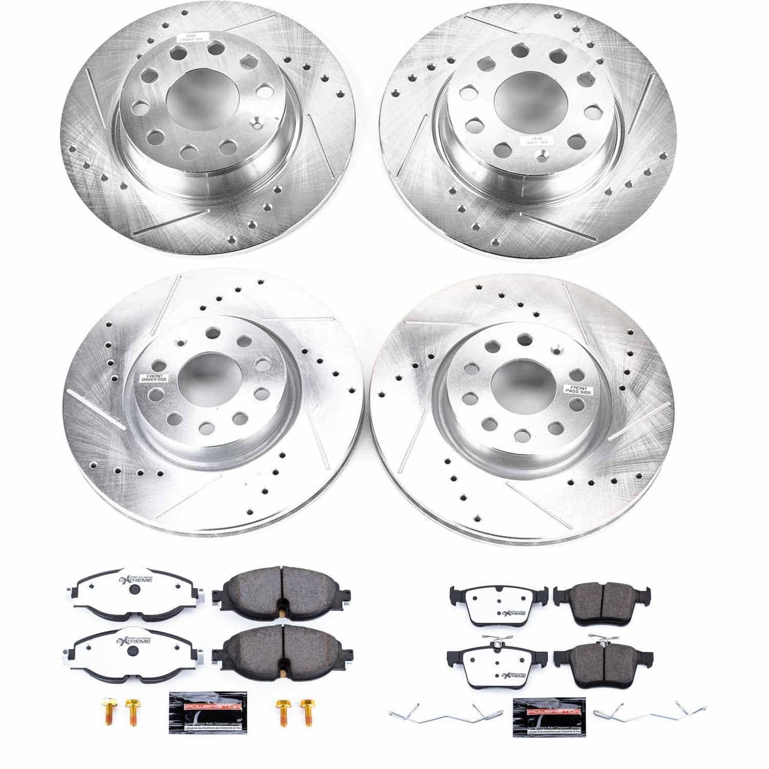 Power Stop - K7502-26 - Front and Rear - Disc Brake Pad and Rotor Kit image 1