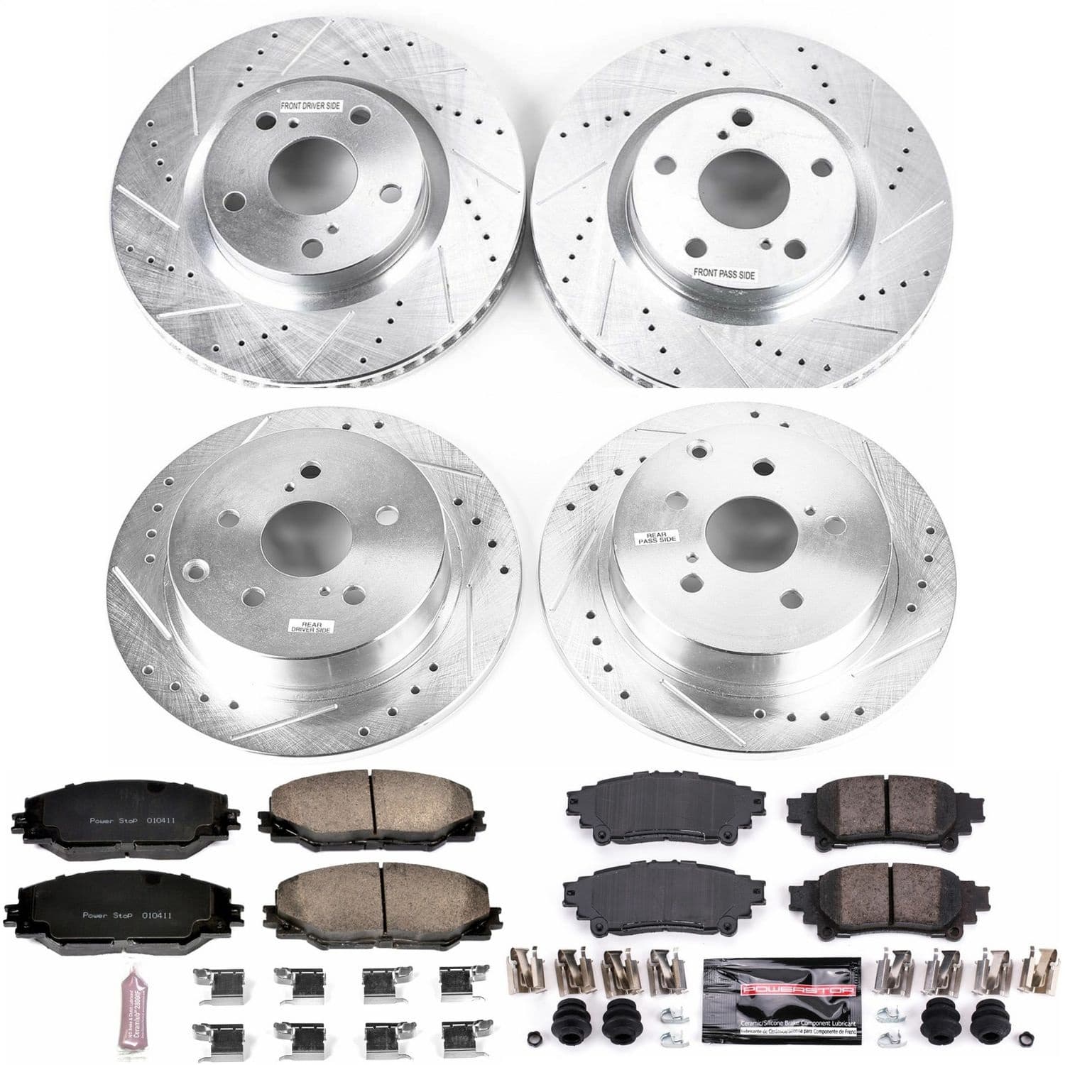 Power Stop - K7503 - Front and Rear - Disc Brake Pad and Rotor Kit image 1