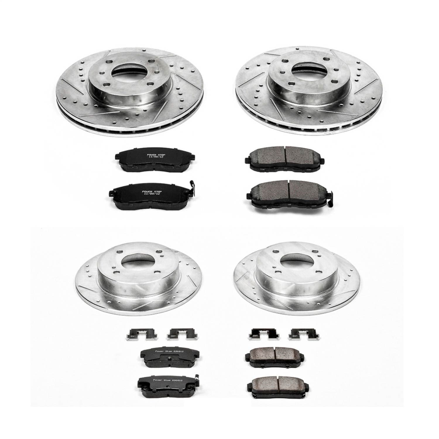Power Stop - K751 - Front and Rear - Disc Brake Pad and Rotor Kit image 1