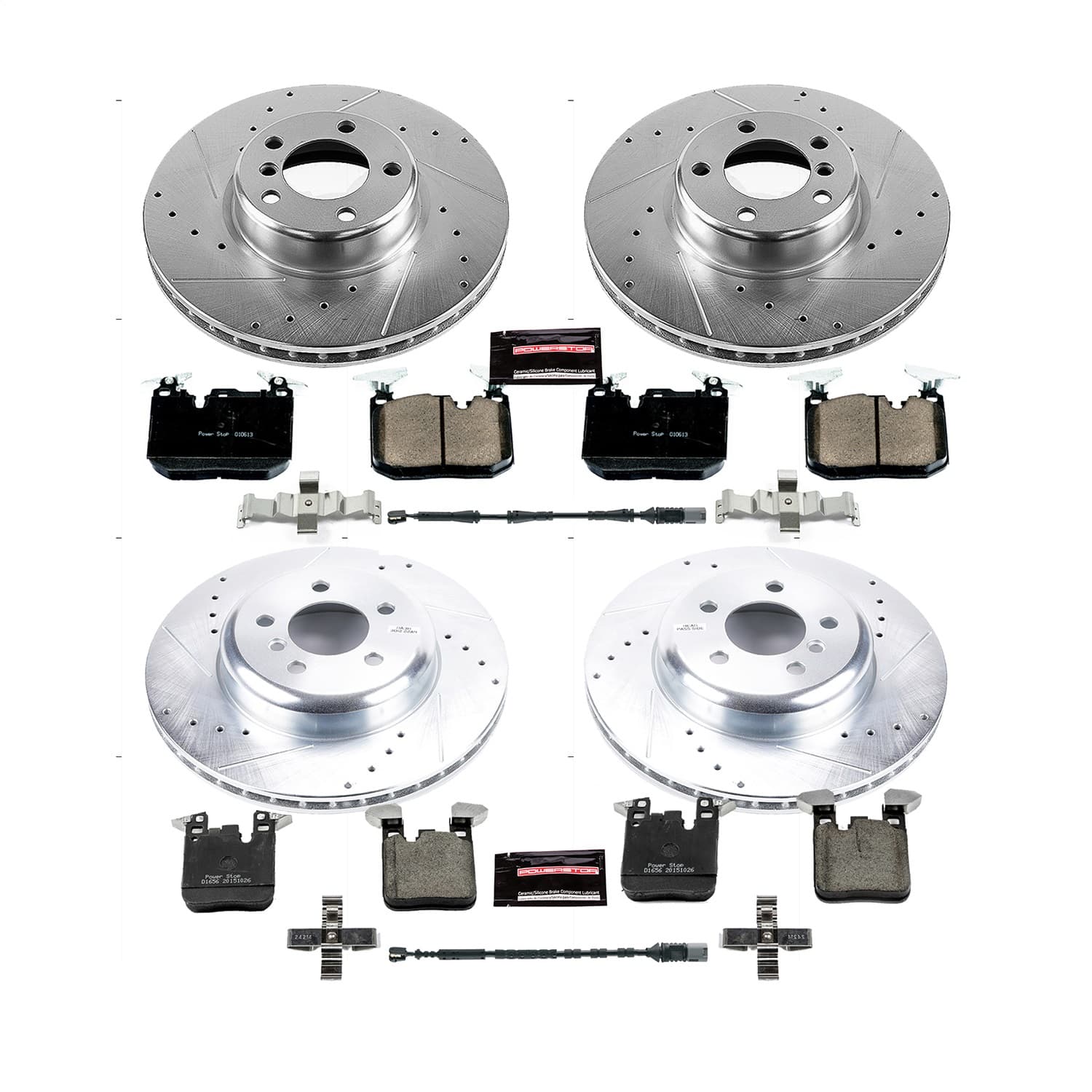 Power Stop - K7547 - Front and Rear - Disc Brake Pad and Rotor Kit image 1