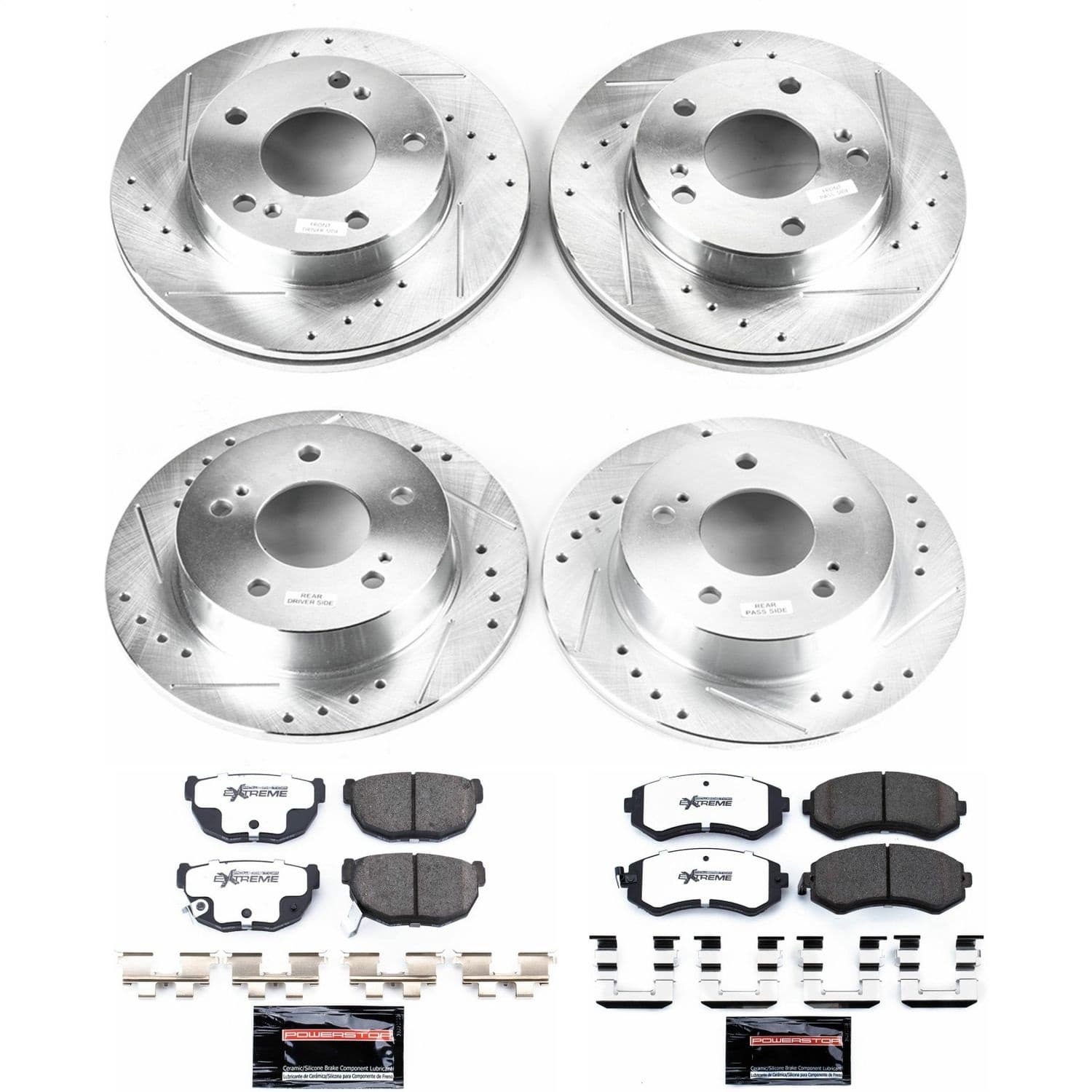Power Stop - K755-26 - Front and Rear - Disc Brake Pad and Rotor Kit image 1