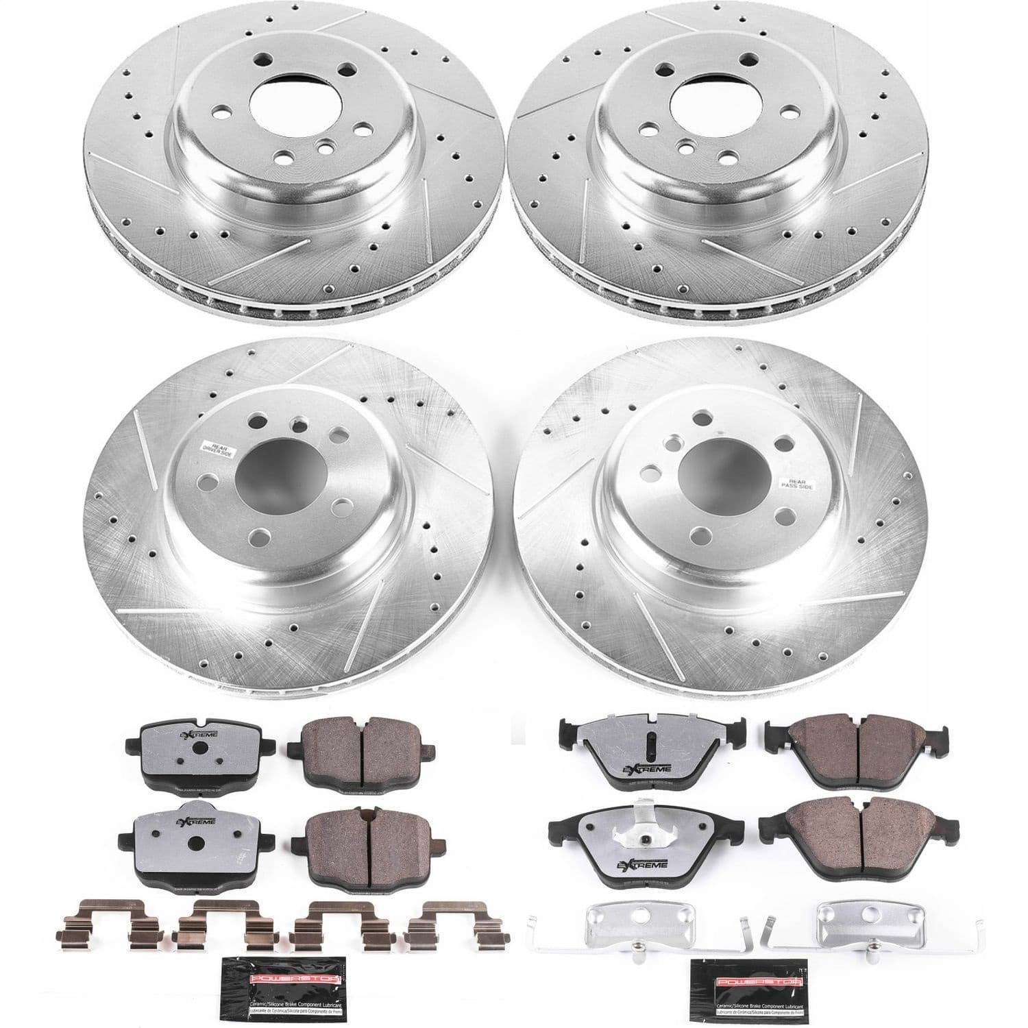Power Stop - K7552-26 - Front and Rear - Disc Brake Pad and Rotor Kit image 1
