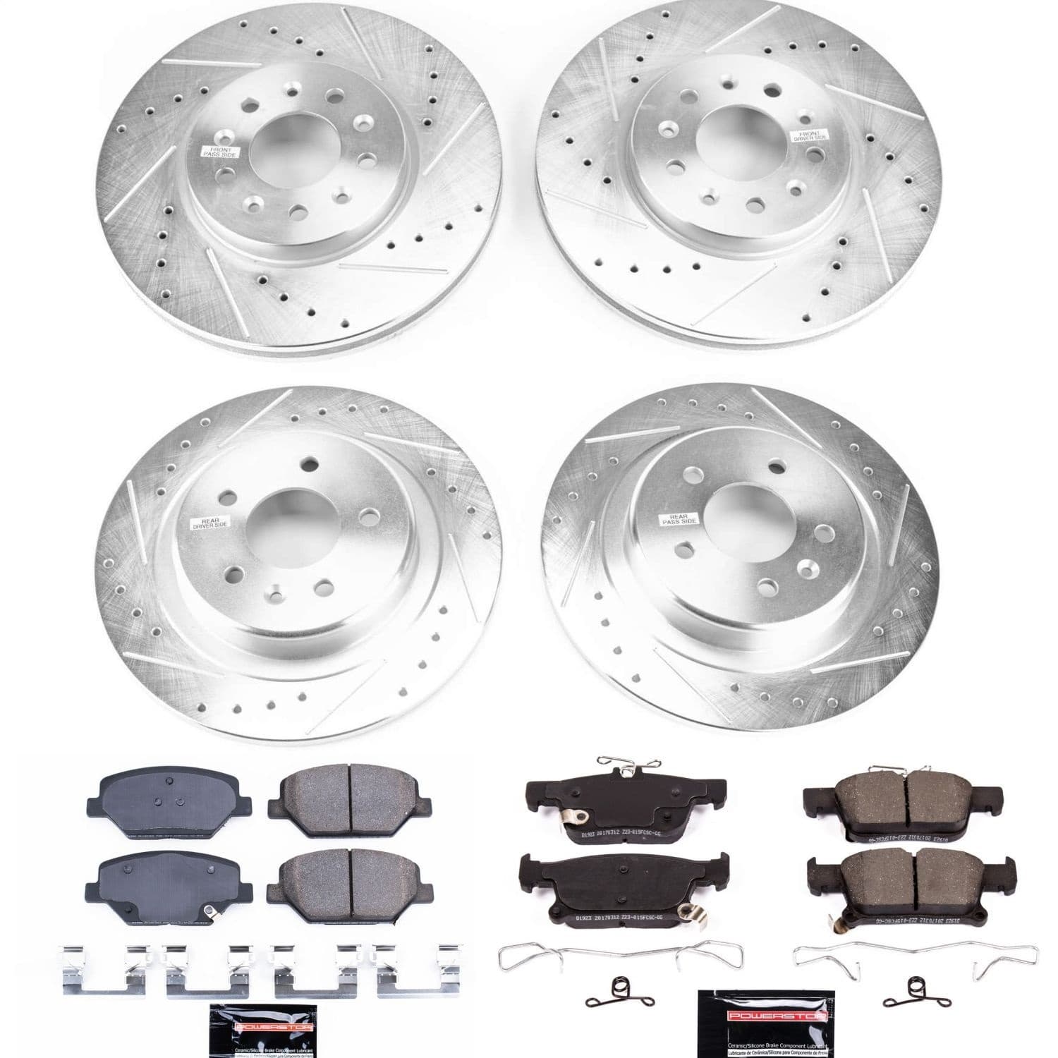 Power Stop - K7556 - Front and Rear - Disc Brake Pad and Rotor Kit image 1