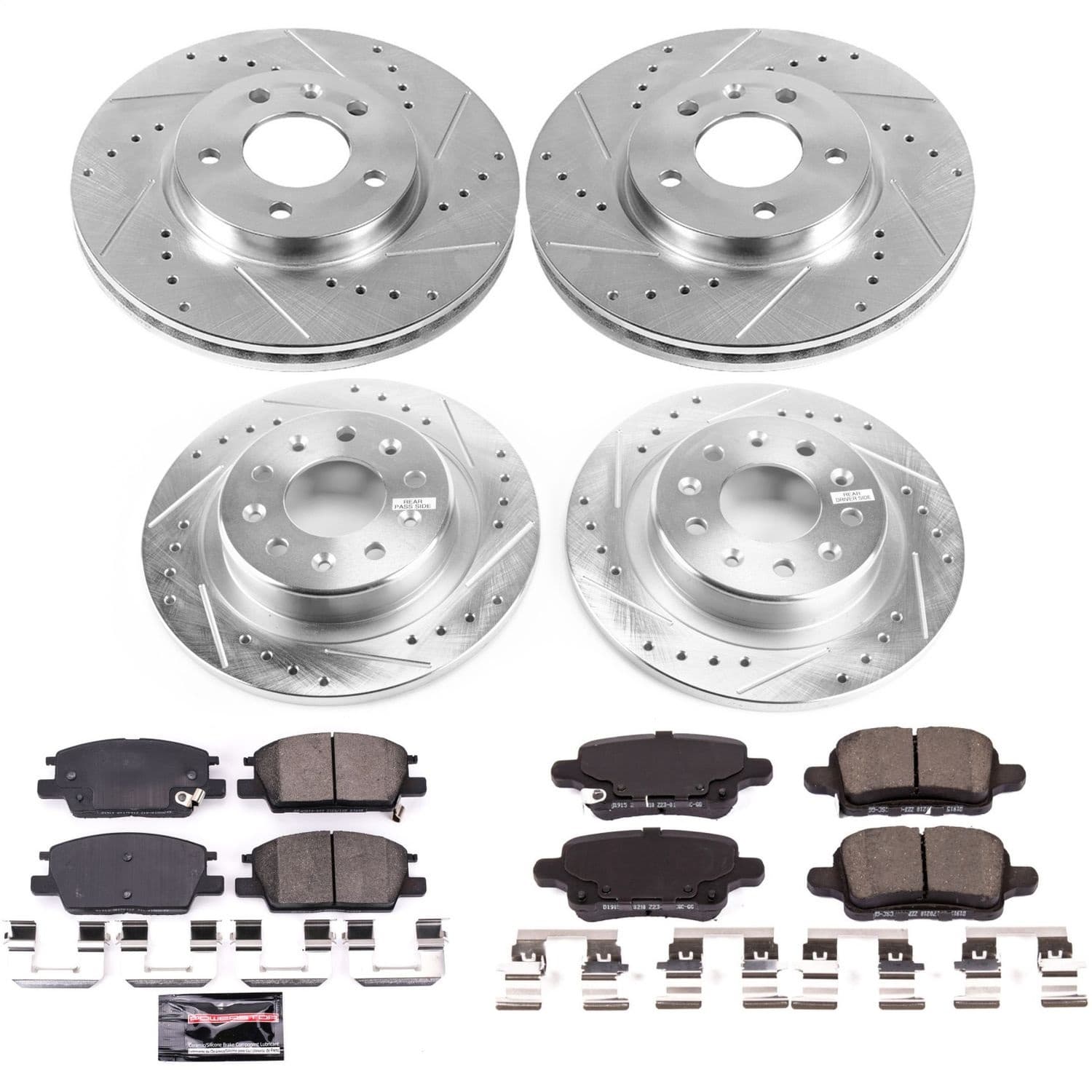 Power Stop - K7564 - Front and Rear - Disc Brake Pad and Rotor Kit image 1